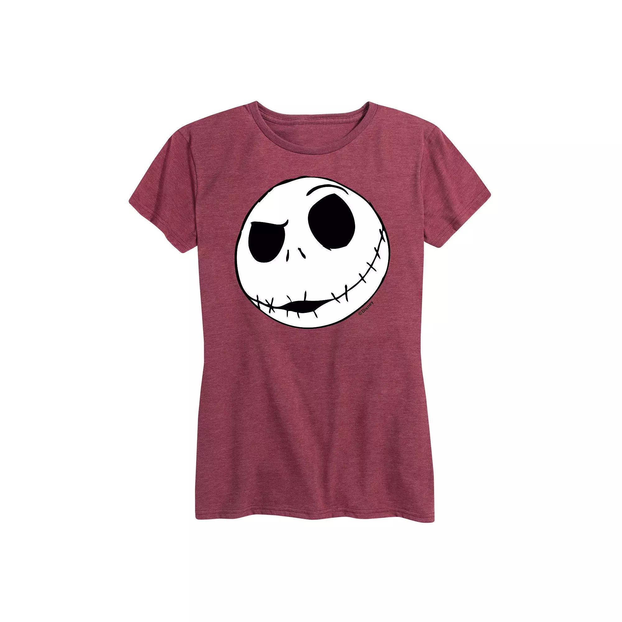 Disney's Nightmare Before Christmas Women's Jack Face Graphic Tee, Girl's,  Product Image