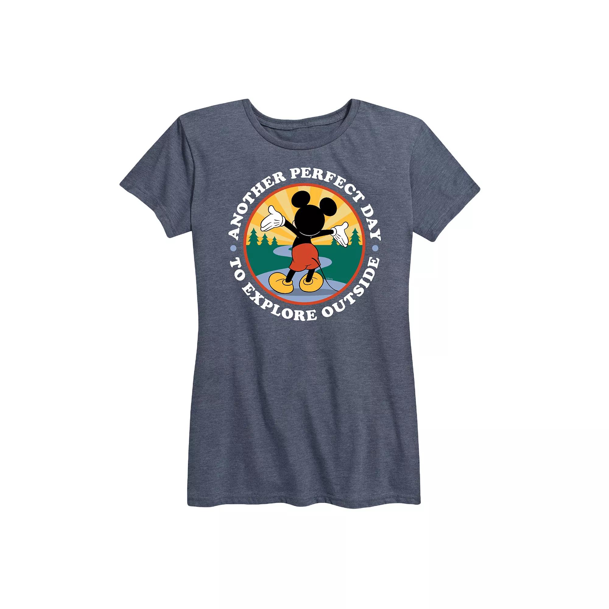 Disney's Mickey Mouse Women's Explore Outside Graphic Tee,  Product Image