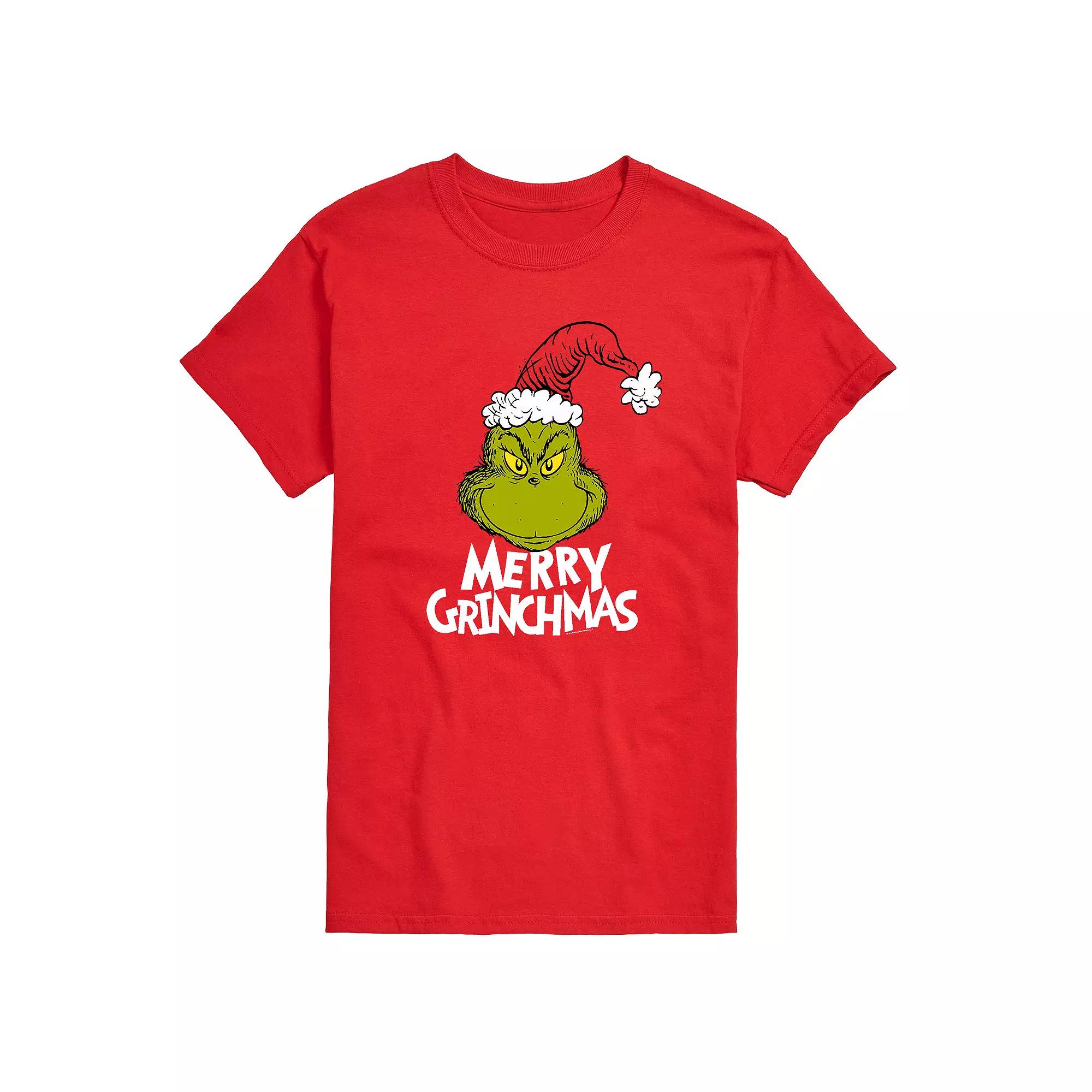 Big & Tall Dr. Seuss Merry Grinchmas Tee, Men's,  Product Image