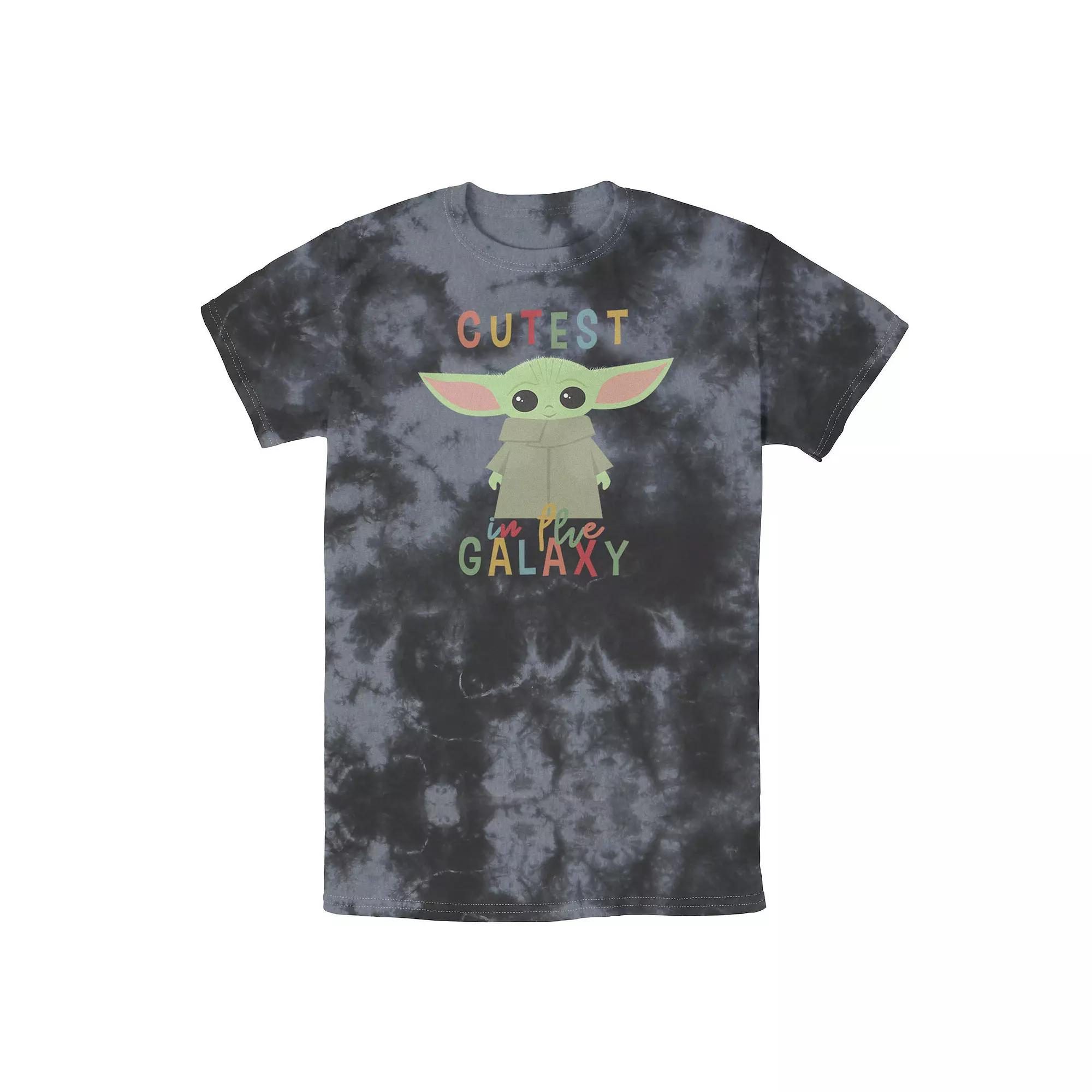 Men's Star Wars: The Mandalorian The Child Cutest In The Galaxy Tee, Boy's, Size: Large, Black Grey Product Image