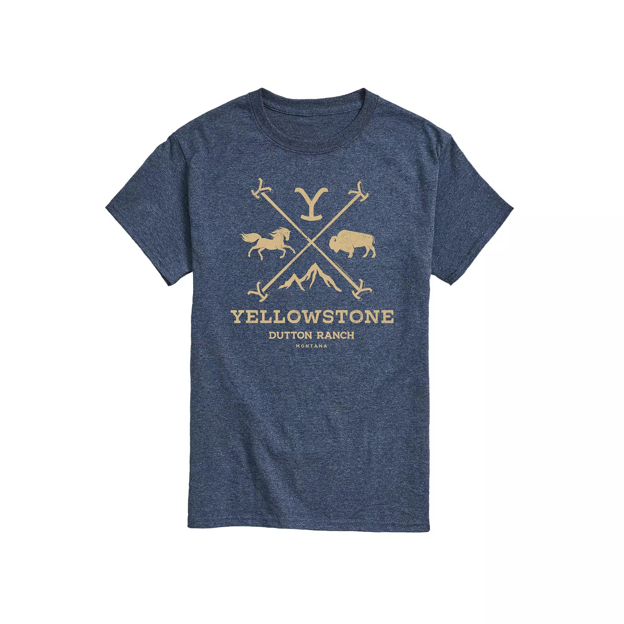 Men's Yellowstone Branding Iron Badge Graphic Tee,  Product Image