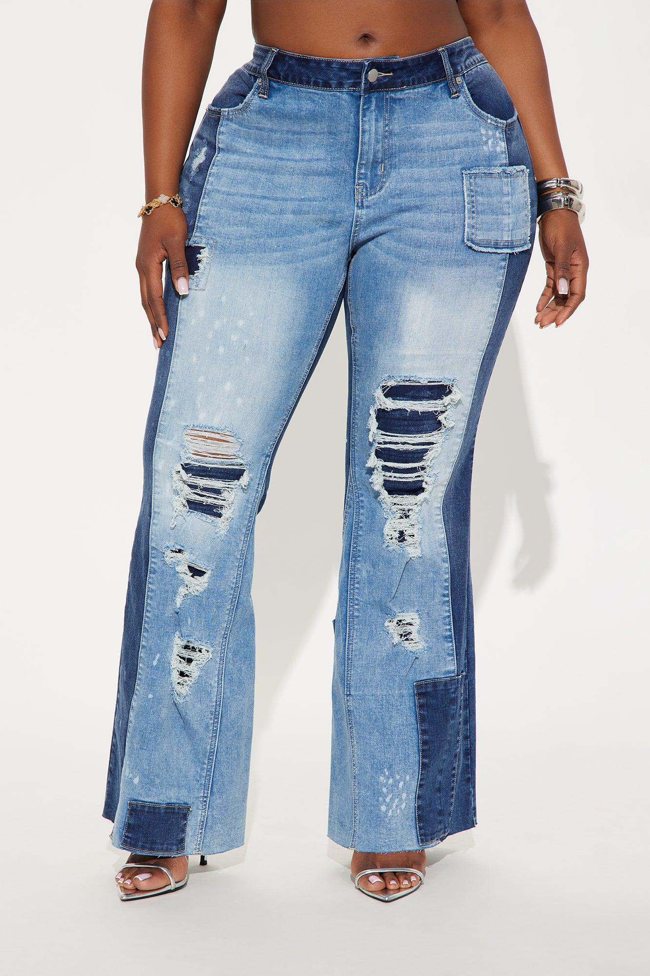 Free Style Low Rise Flare Jeans - Medium Wash Female Product Image