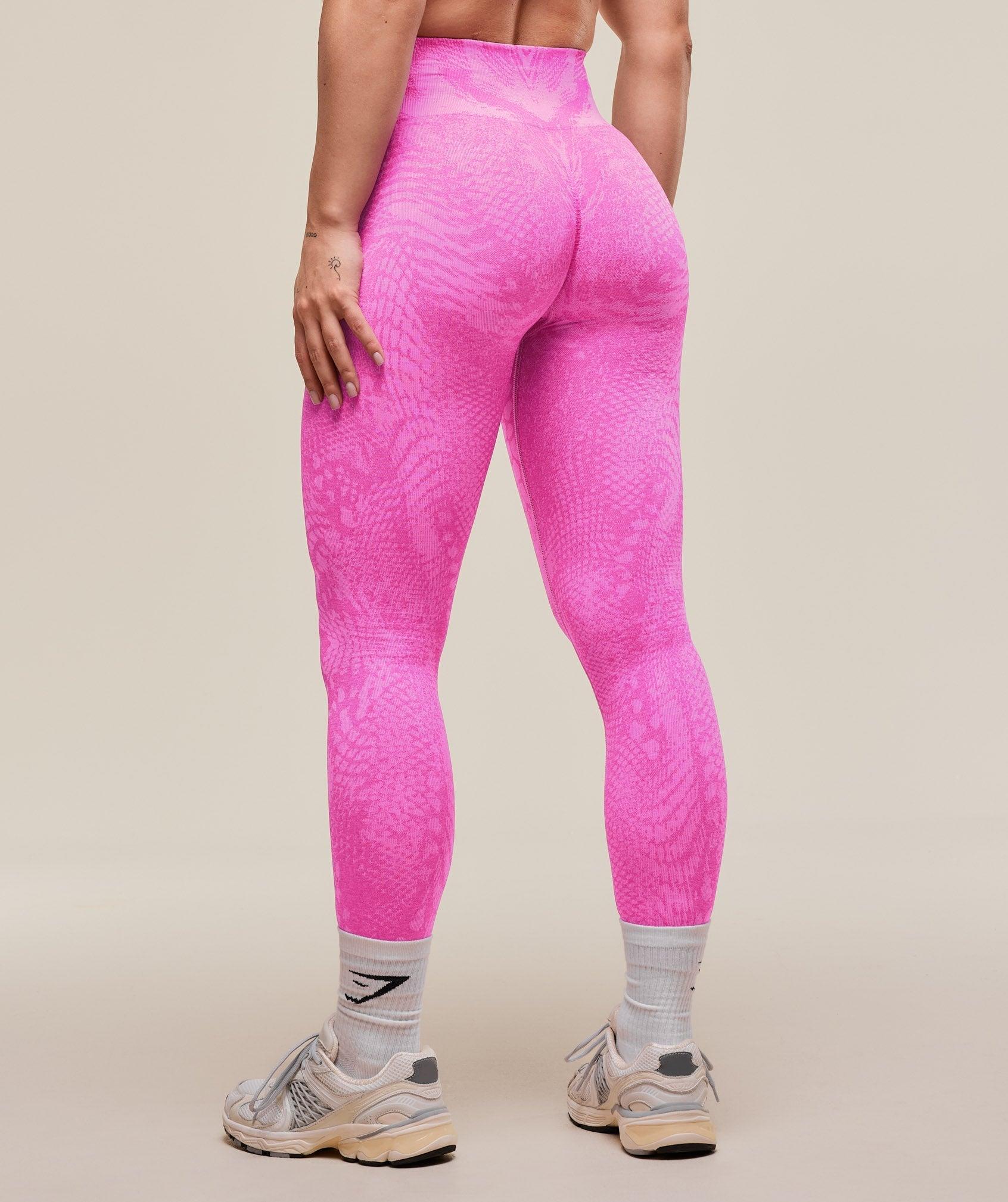 Gymshark Adapt Animal X Whitney Seamless Leggings - Sour Pink/Vibrant Pink Female Product Image