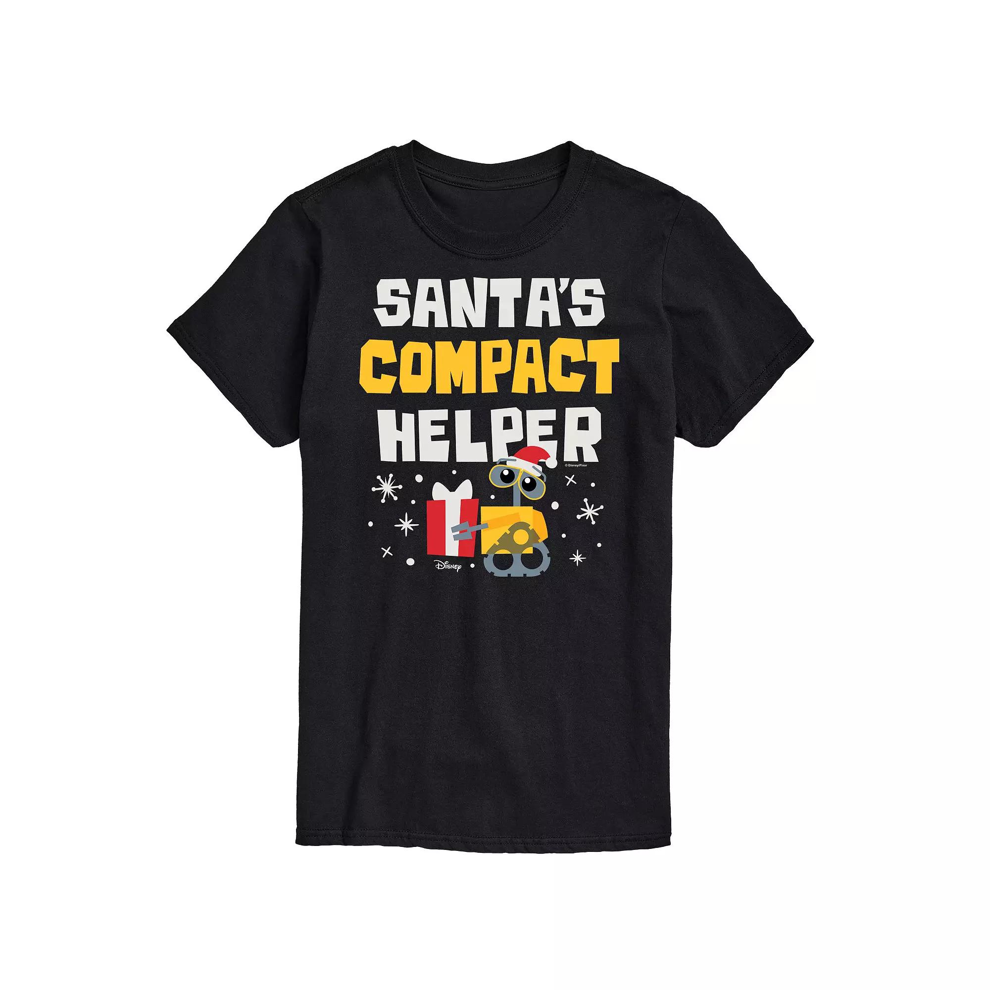 Disney / Pixar's WALL-E Men's Santa's Compact Helper Graphic Tee,  Product Image