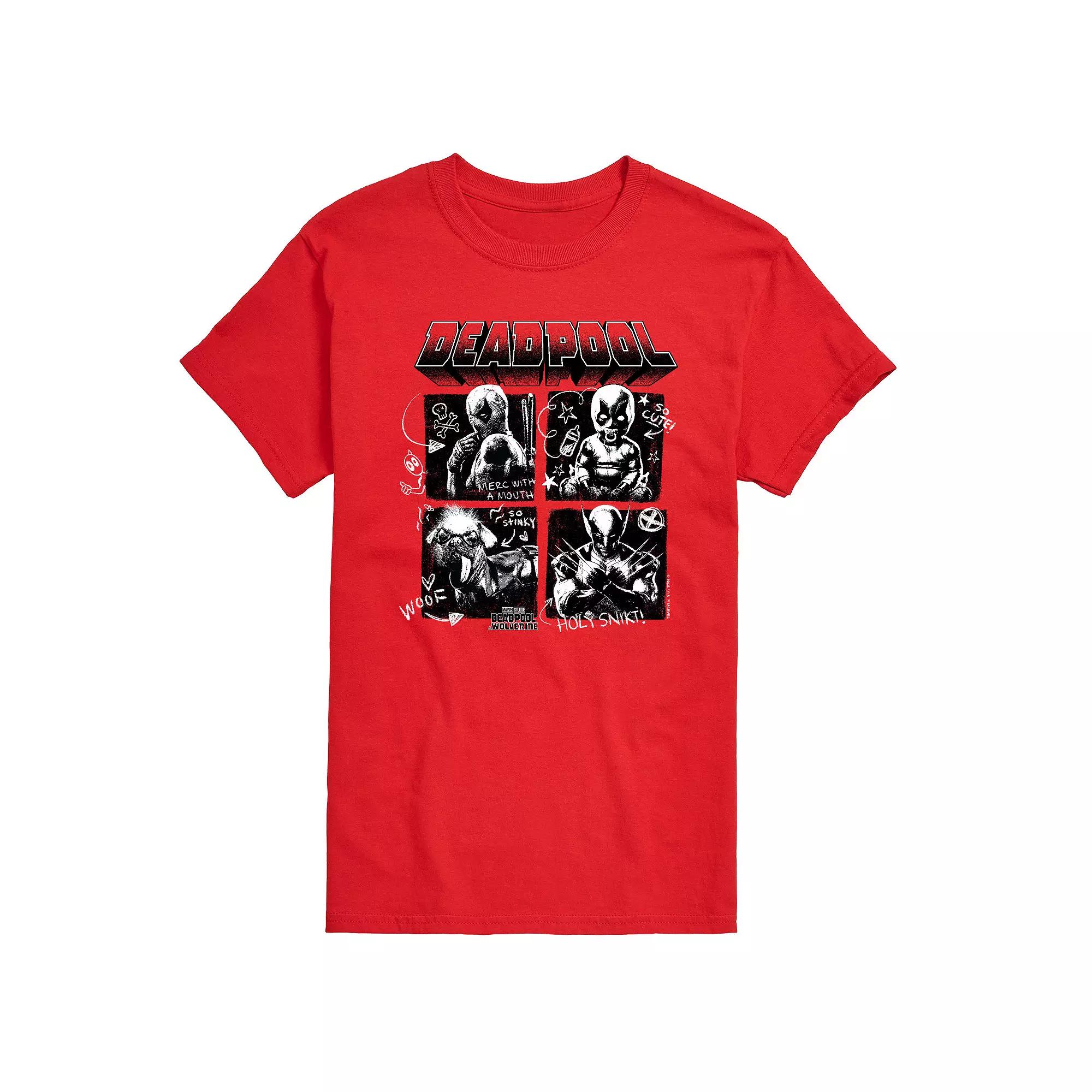 Big & Tall Marvel Deadpool & Wolverine Grid Graphic Tee, Men's,  Product Image