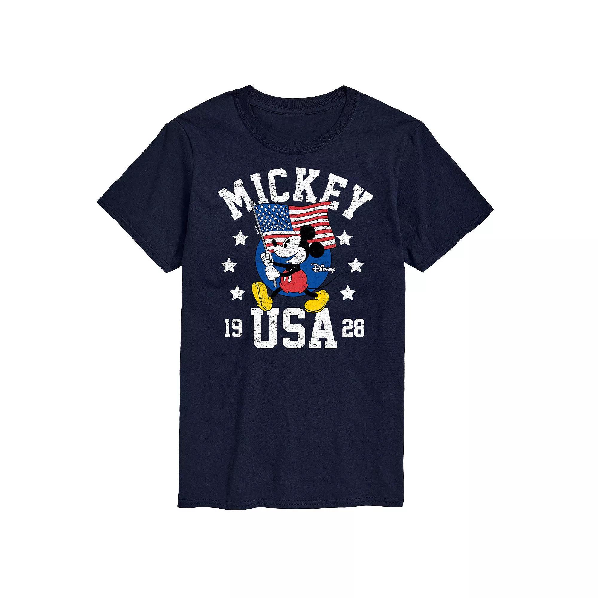Disney's Mickey Mouse Men's Waving Flag Graphic Tee,  Product Image