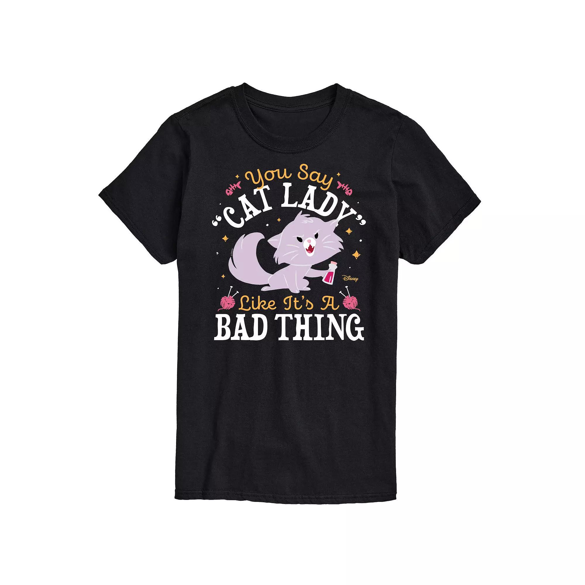 Disney's The Aristocats Men's Cat Lady Like Its a Bad Thing Graphic Tee,  Product Image