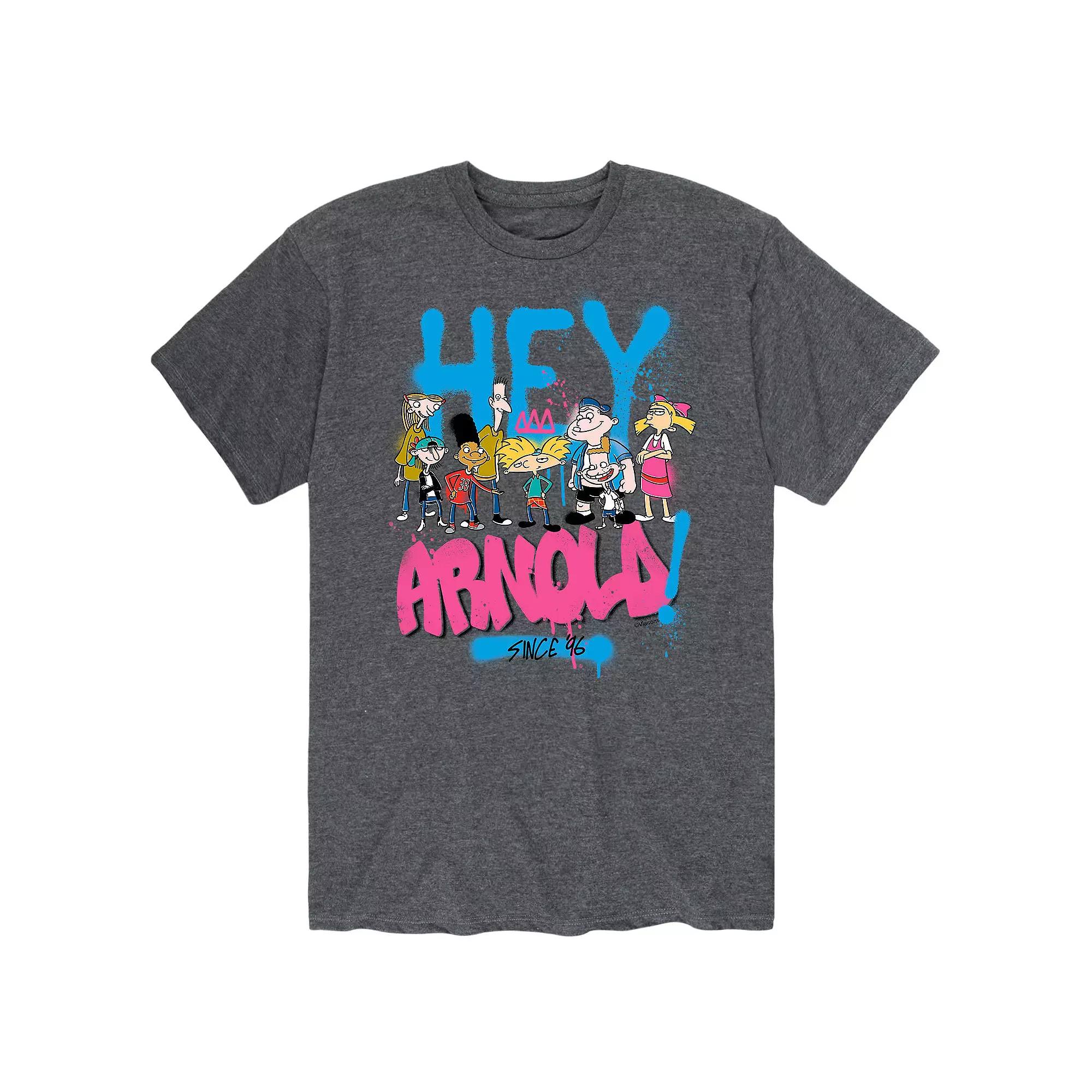 Men's Hey Arnold! Hey Arnold Pink Spray Paint Tee,  Product Image