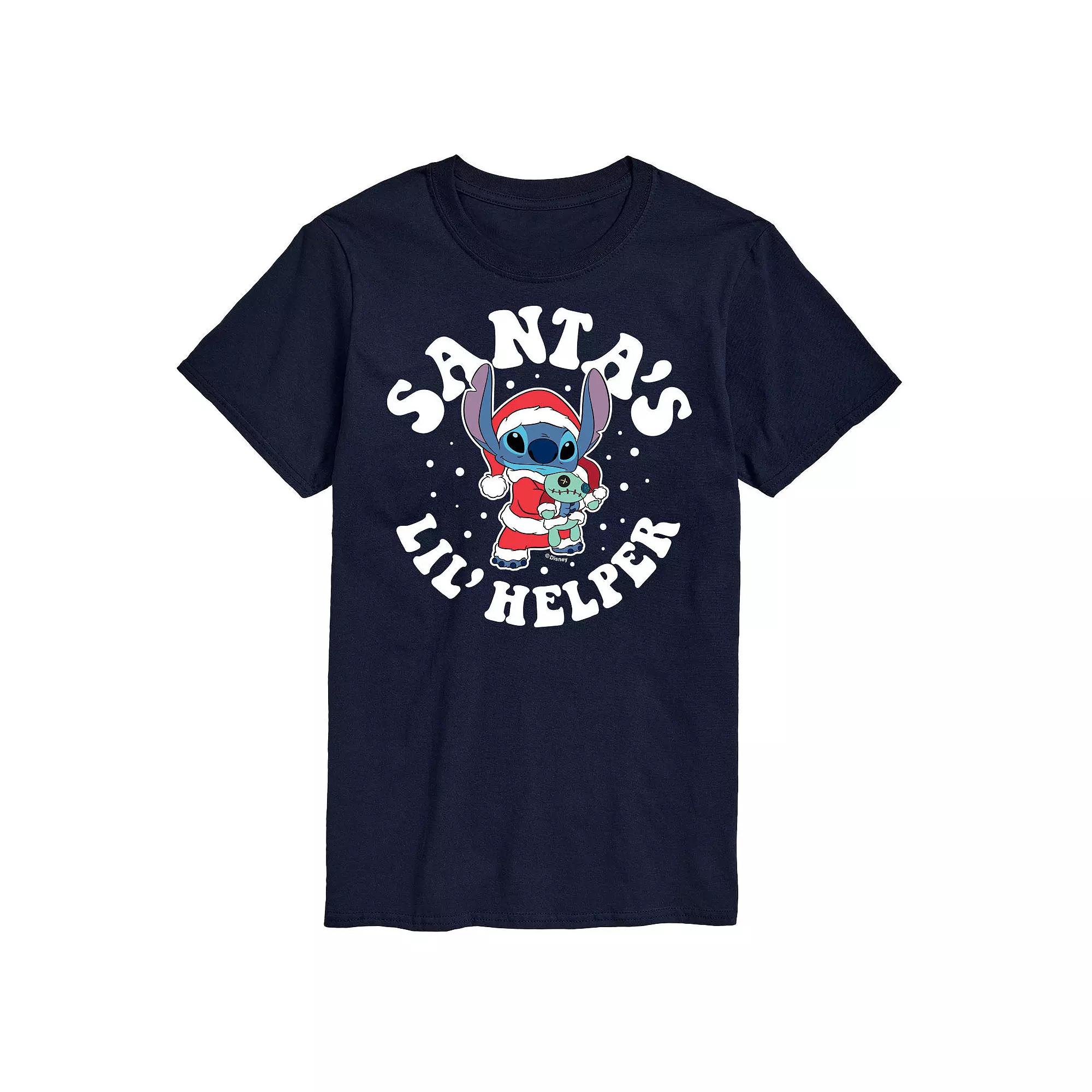 Disney's Lilo & Stitch Men's Santa's Lil Helper Graphic Tee,  Product Image