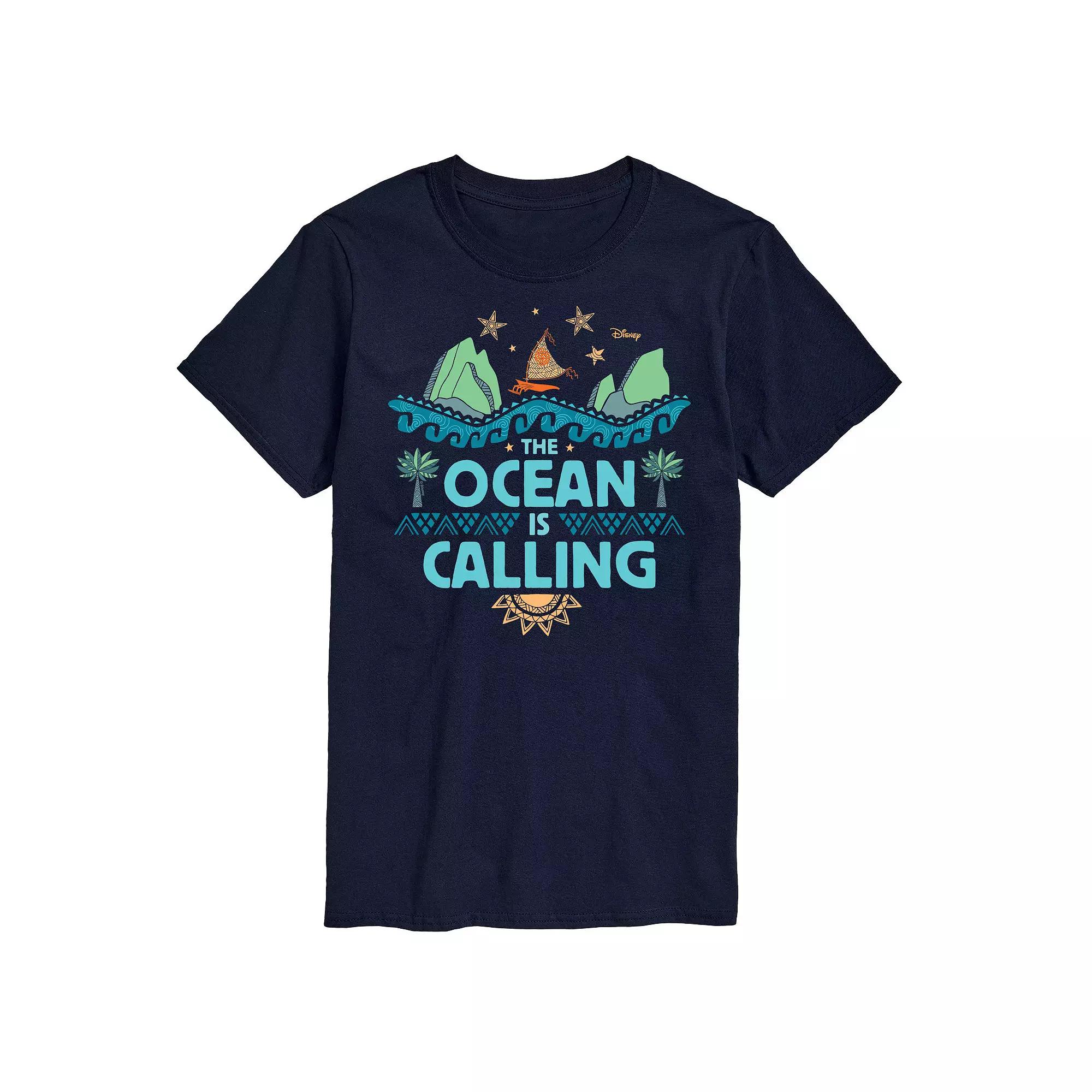 Disney's Moana Big & Tall The Ocean Is Calling Graphic Tee, Men's,  Product Image