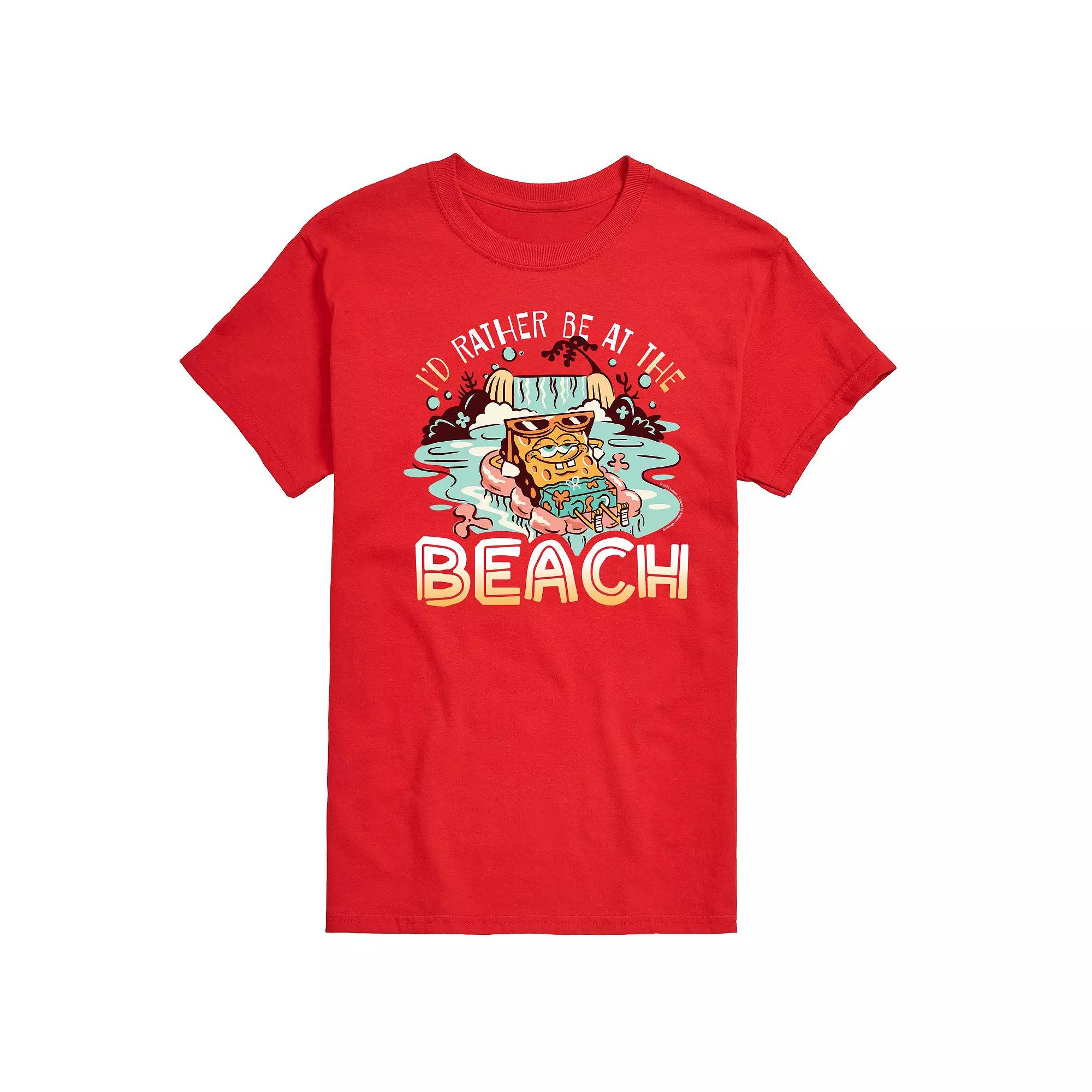Men's SpongeBob SquarePants Beach Graphic Tee,  Product Image