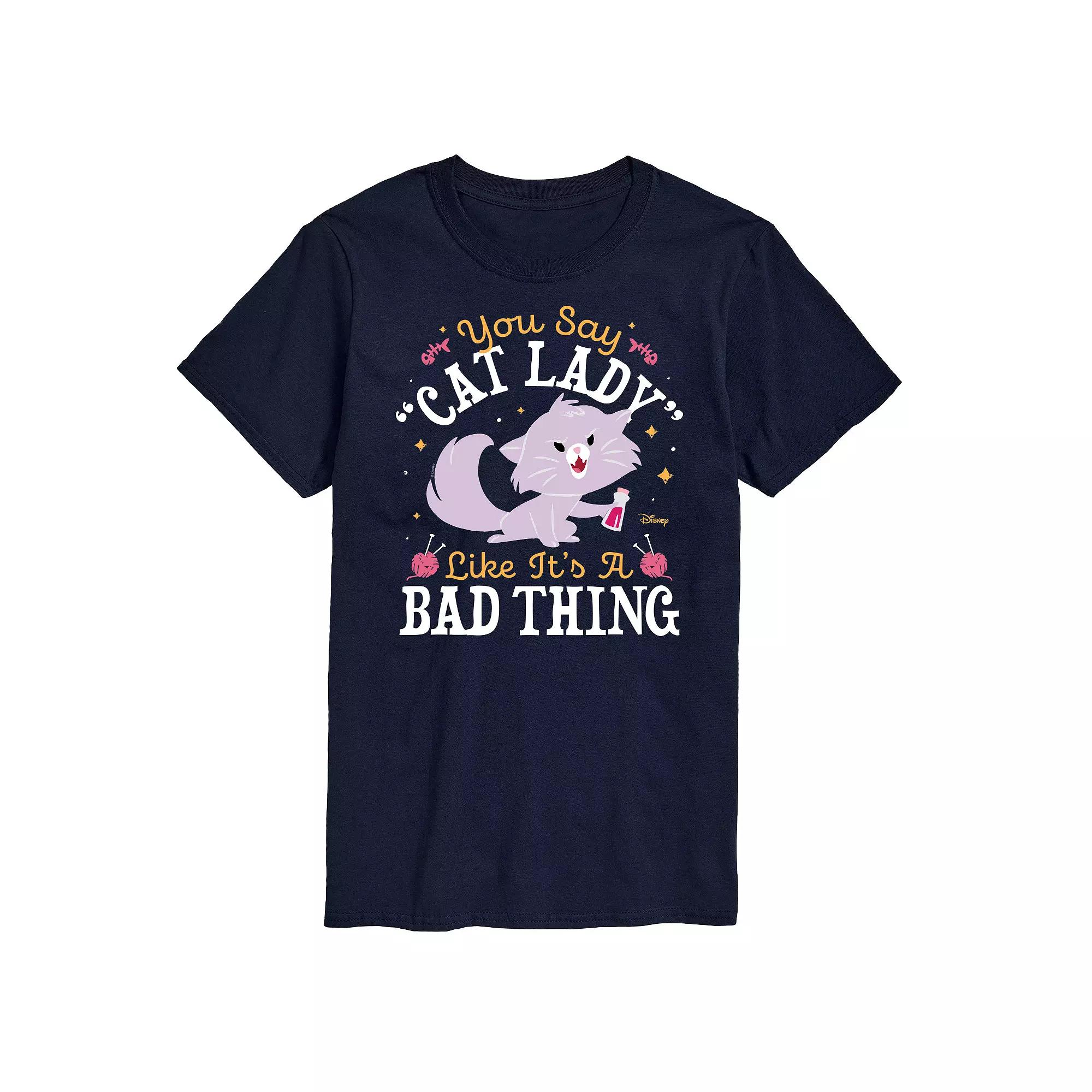 Disney's The Aristocats Men's Cat Lady Like Its a Bad Thing Graphic Tee,  Product Image