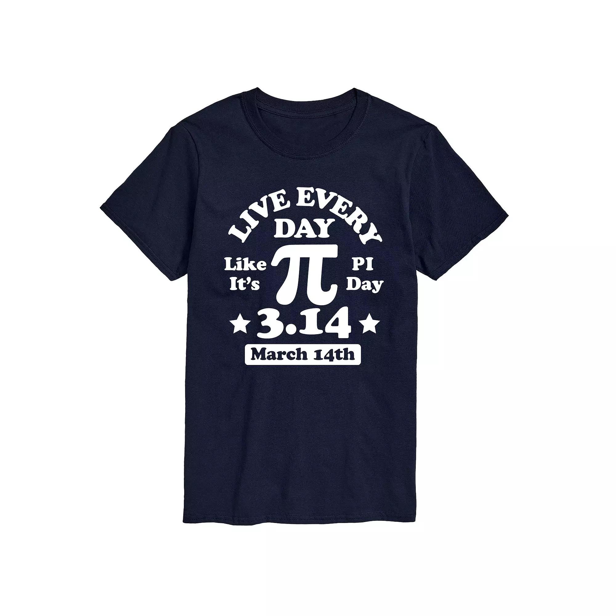 Big & Tall Live Everyday Like Pi Day Tee, Men's,  Product Image