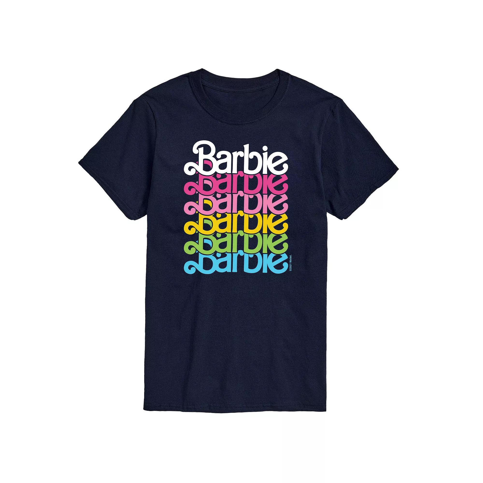 Men's Barbie Logo Rainbow Graphic Tee,  Product Image