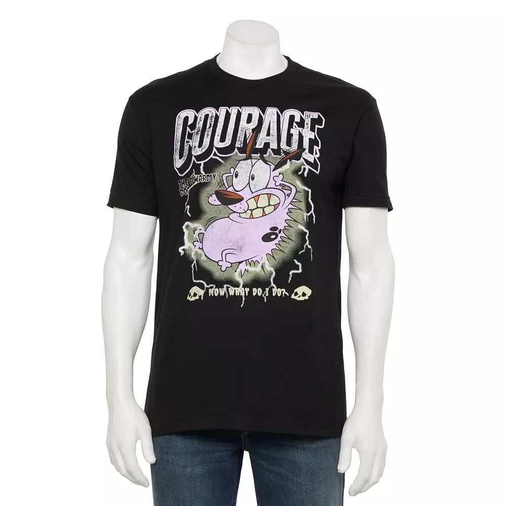 Men's Courage the Cowardly Dog Vintage Distressed "Now What Do I Do?" Graphic T-Shirt,  Product Image