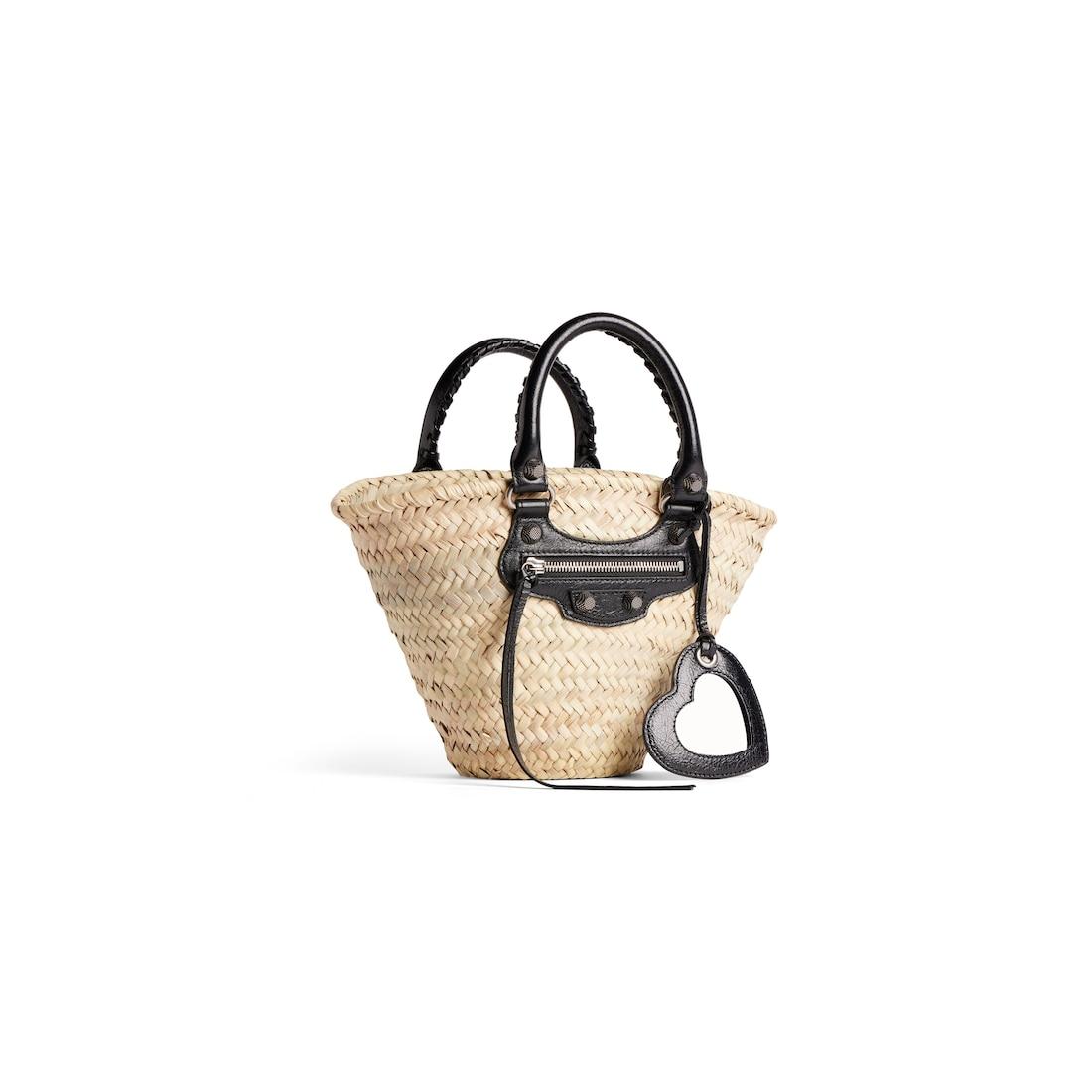 Women's Le Cagole Basket Small in Beige/black Product Image