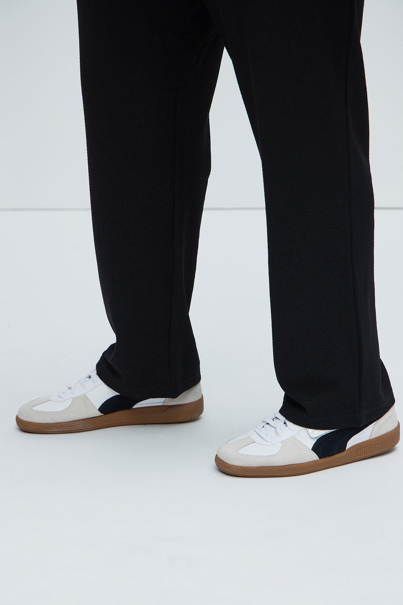 Capstan Straight Textured Pants - Black Product Image