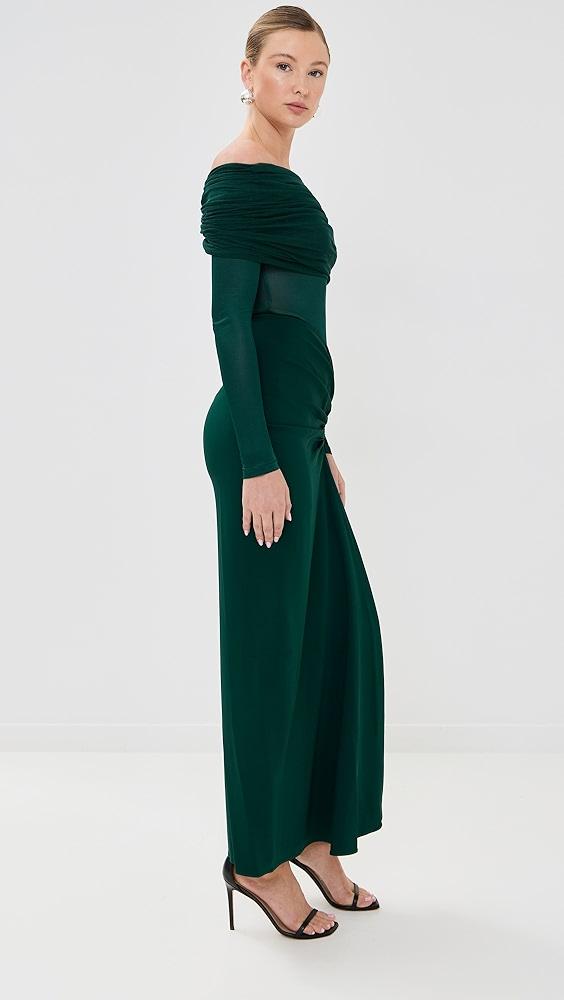 Christopher Esber Sonora Veiled Ruched Dress | Shopbop Product Image
