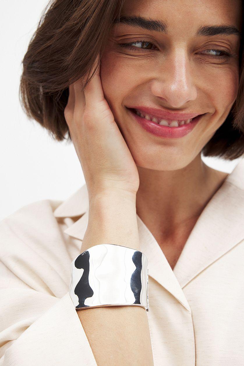 Wide Sculptural Bangle Bracelet Product Image