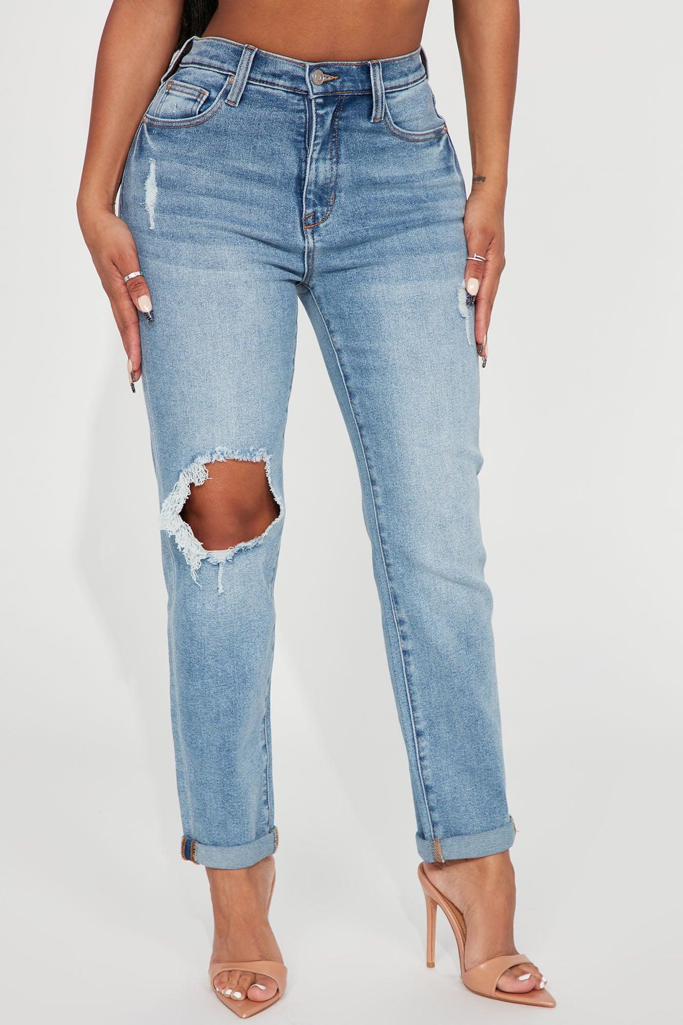 Need A New High Rise Mom Jeans - Medium Blue Wash Product Image