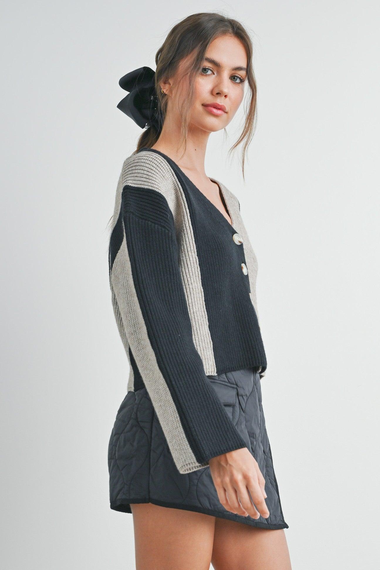 Color Block Cardigan Product Image
