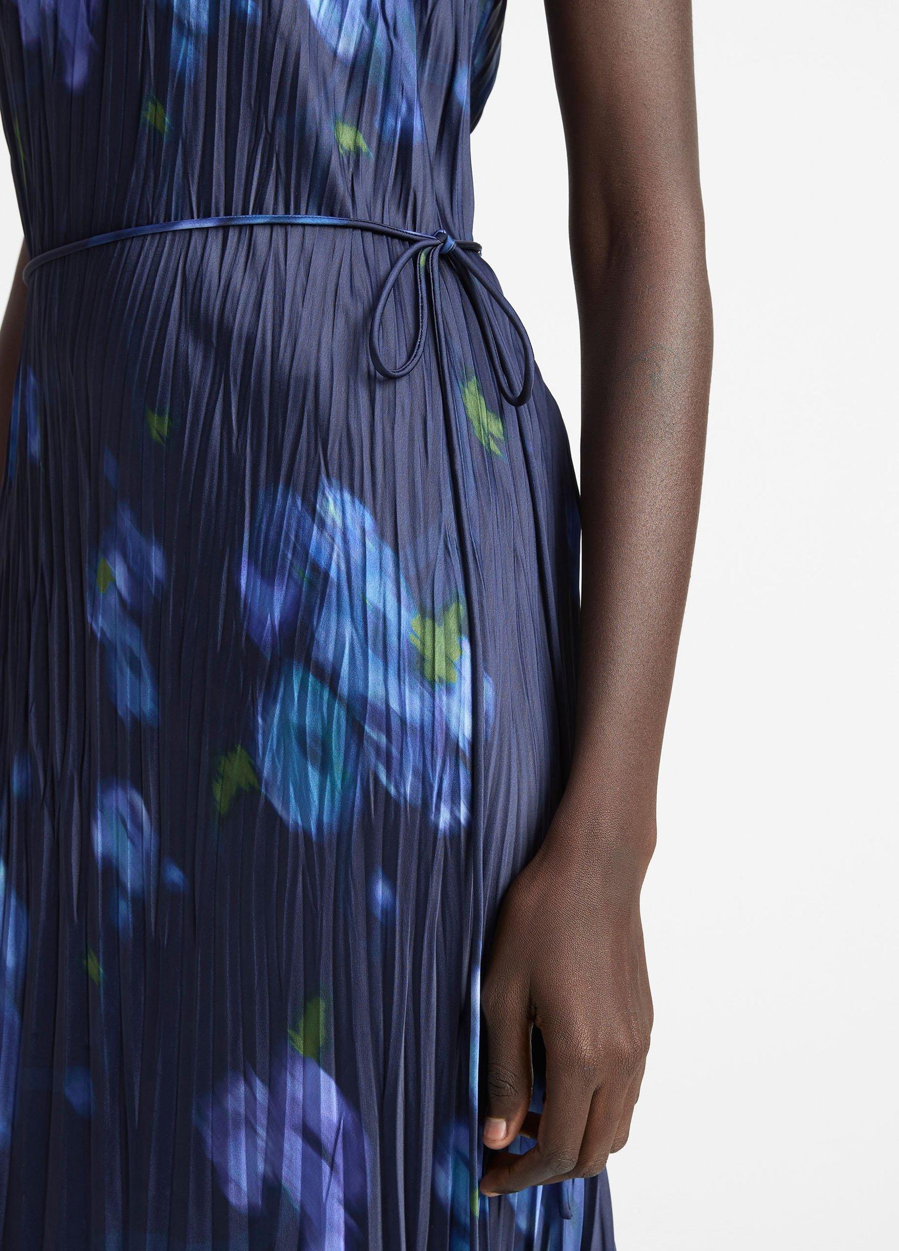 Poppy Blur Crushed Satin Dress Product Image