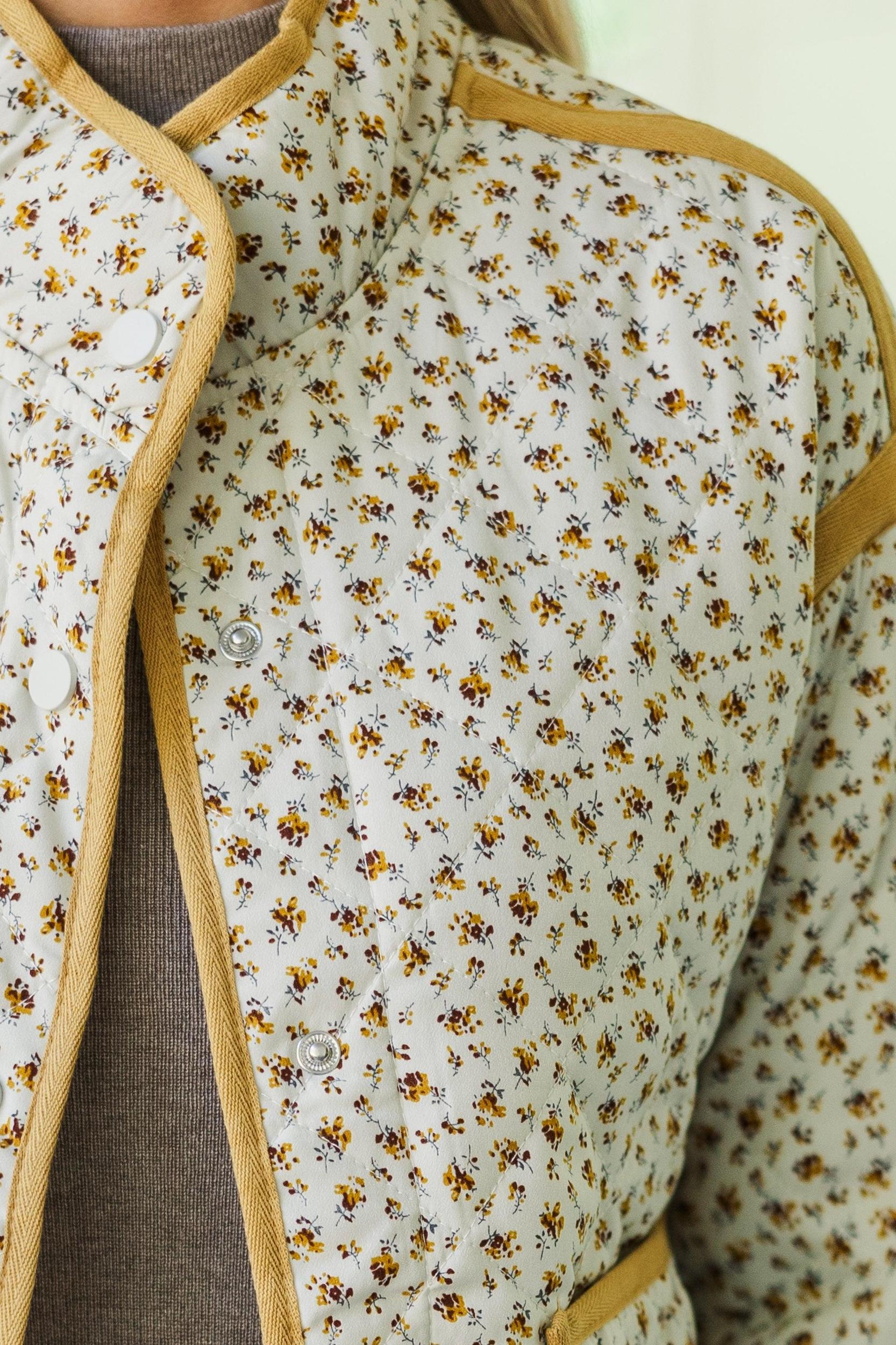 Feeling Like Love Marigold Ditsy Floral Jacket Female Product Image