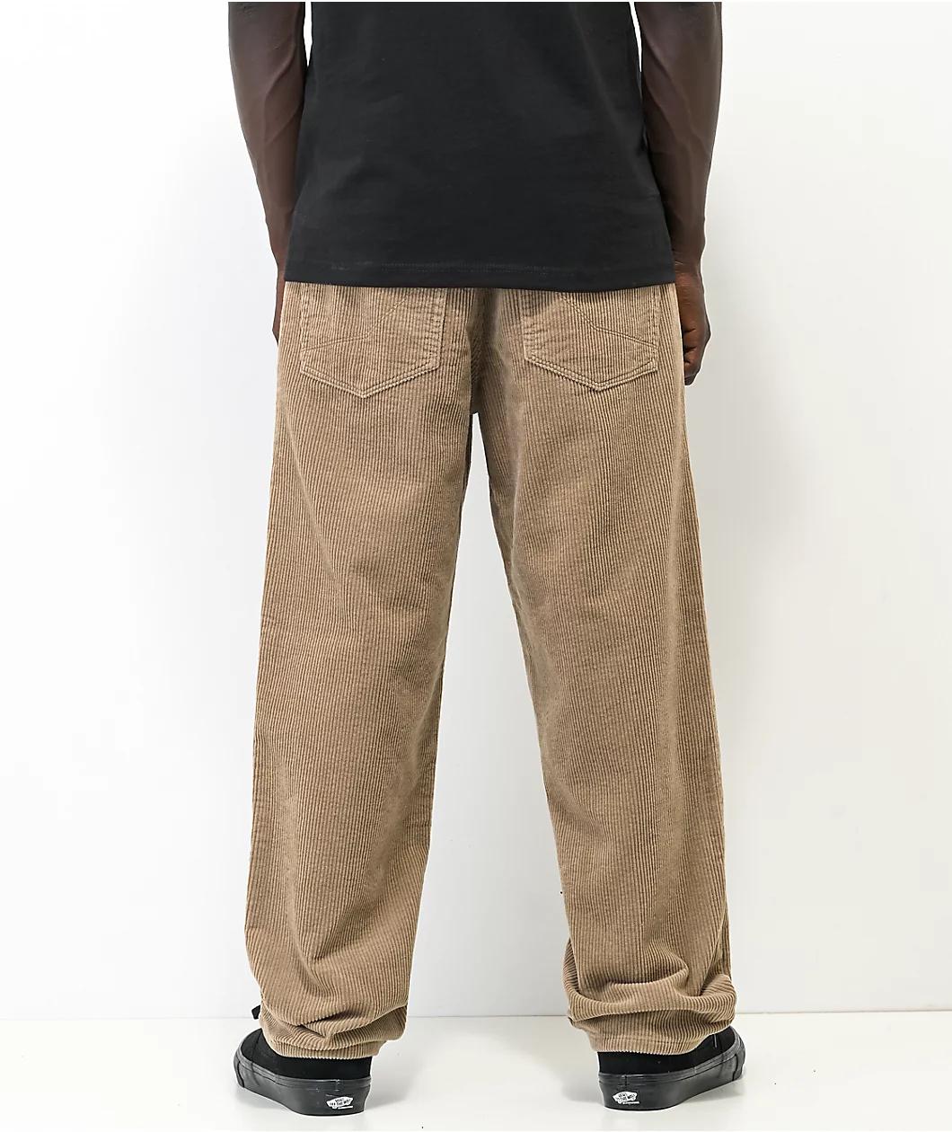 Empyre Khaki Corduroy Loose Fit Skate Pants Product Image