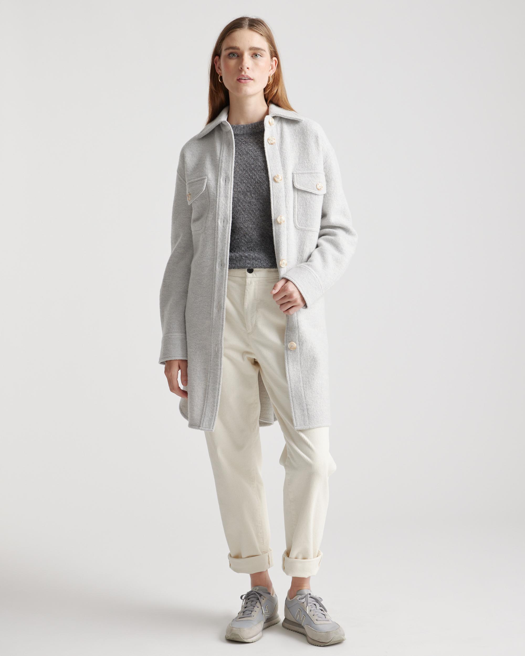 Quince | Women's 100% Merino Wool Long Shirt Jacket Product Image