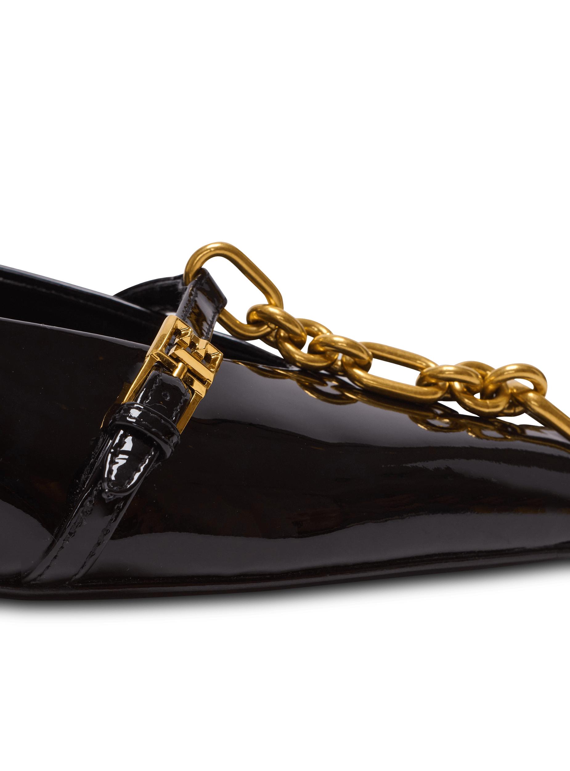 Sync patent leather mules with pointed toe Product Image