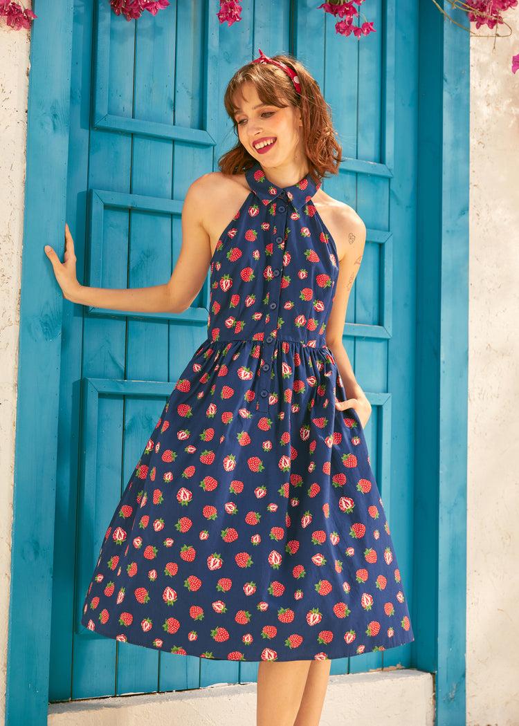 Cutaway Shirt Fit & Flare Dress Product Image