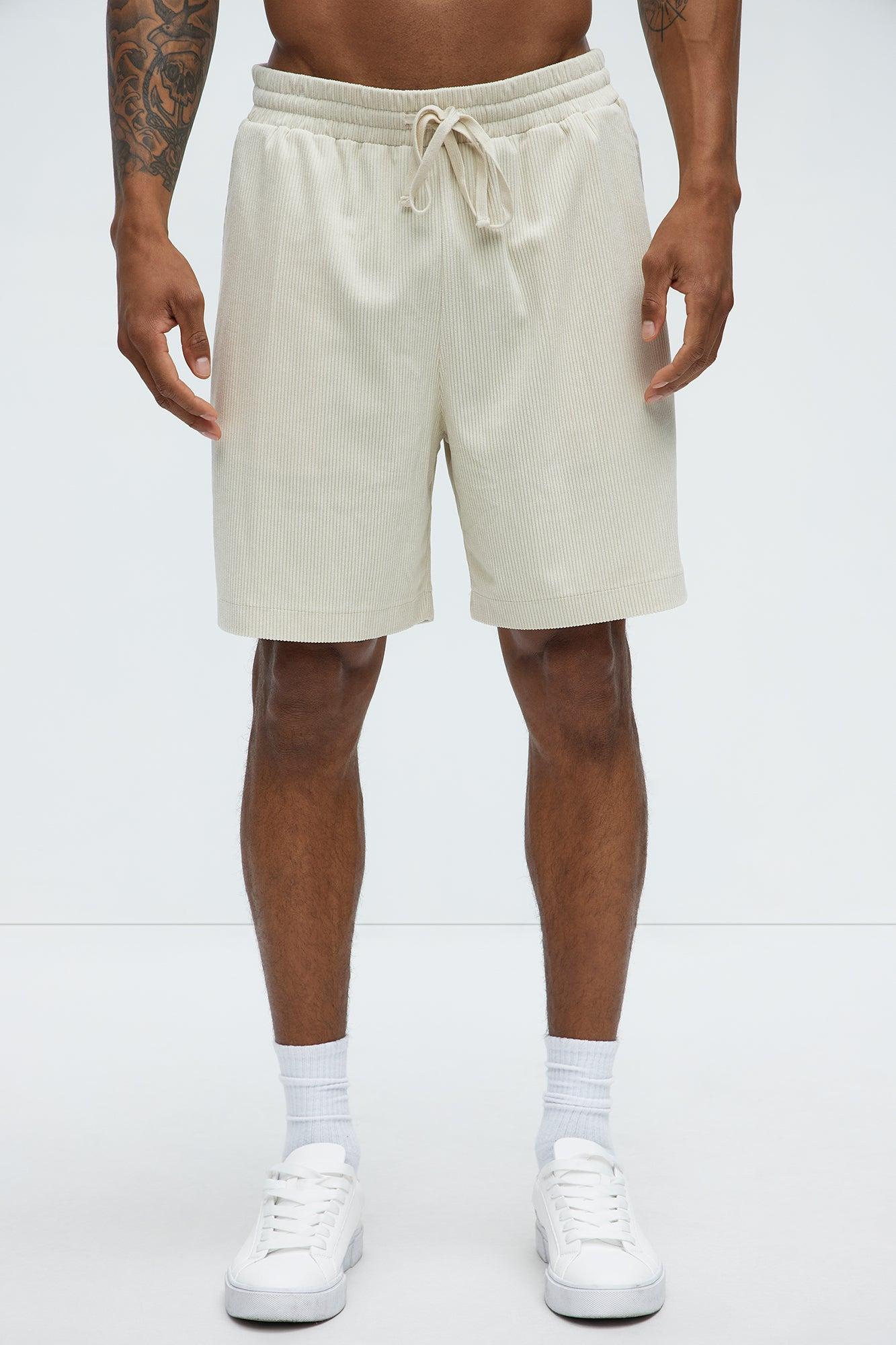 Beau Relaxed Corduroy Shorts - Cream Product Image