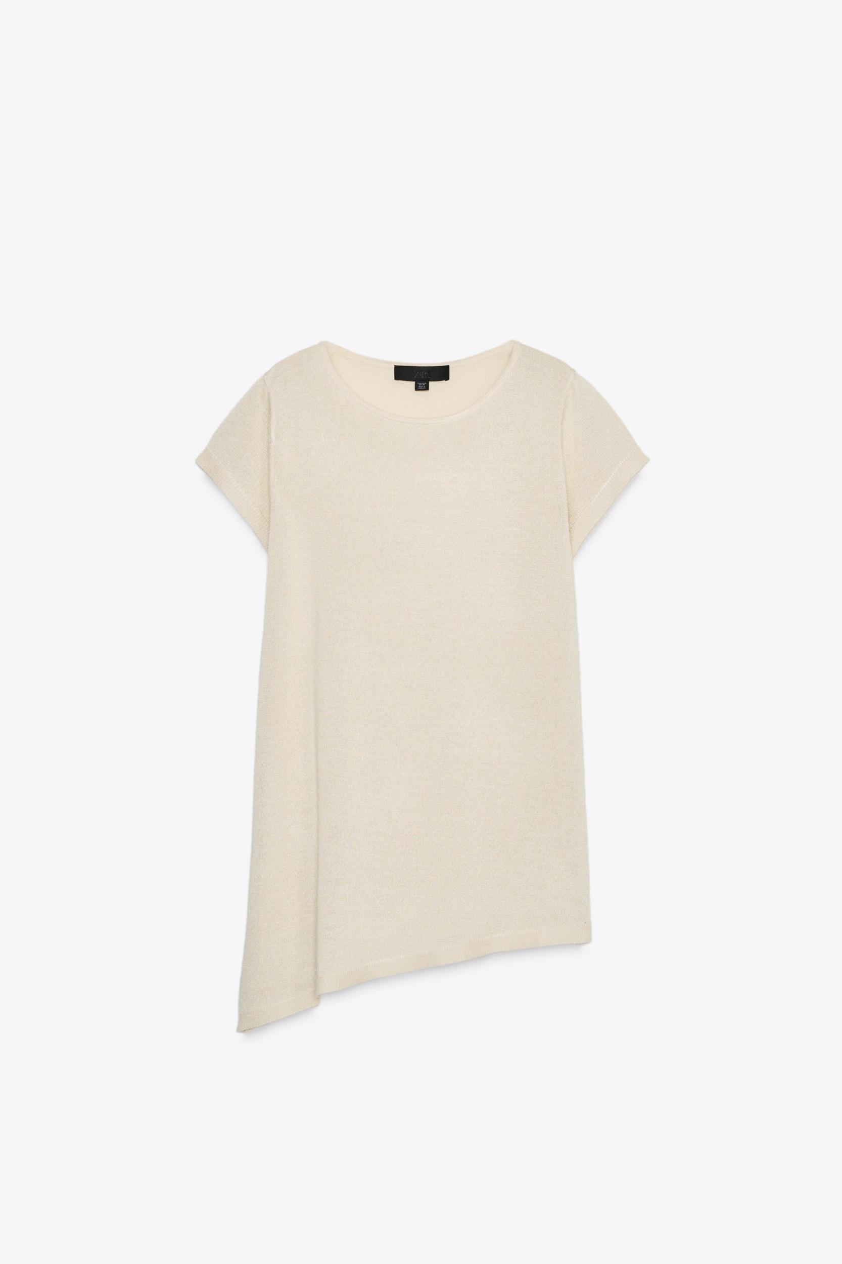 ASYMMETRIC HEM KNIT TOP Product Image