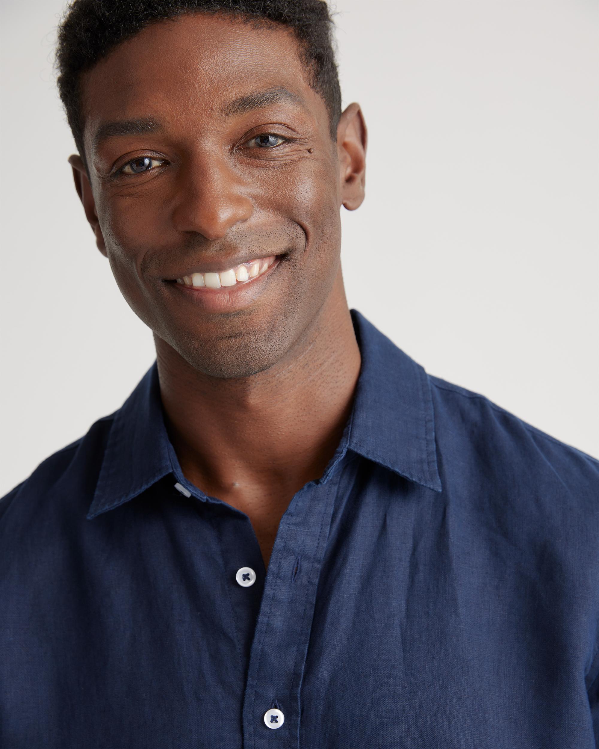 Quince | Men's 100% European Linen Relaxed Long Sleeve Shirt Product Image