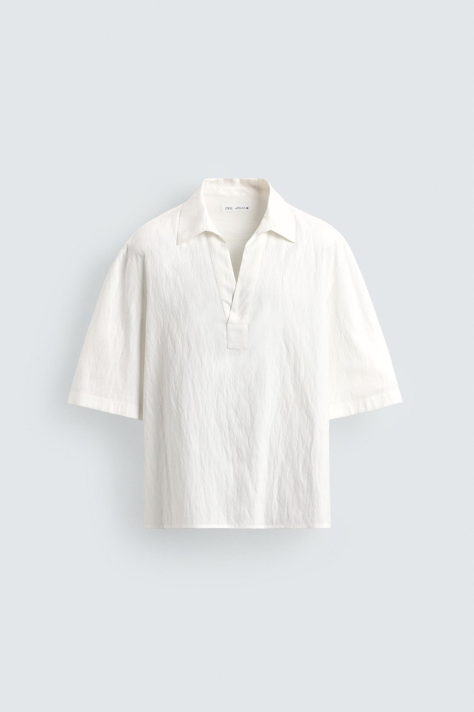 TEXTURED STRIPED POLO SHIRT Product Image