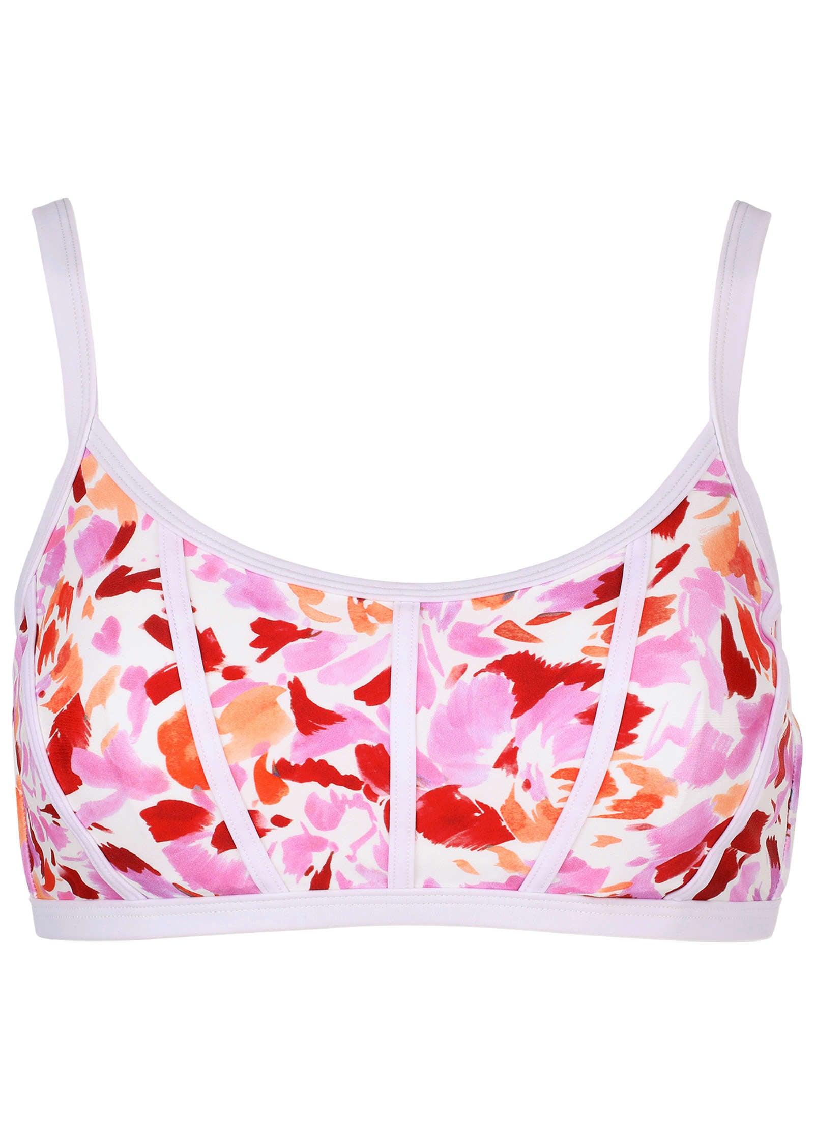 Seam Detailed Oahu Top - Feathered Blooms Product Image