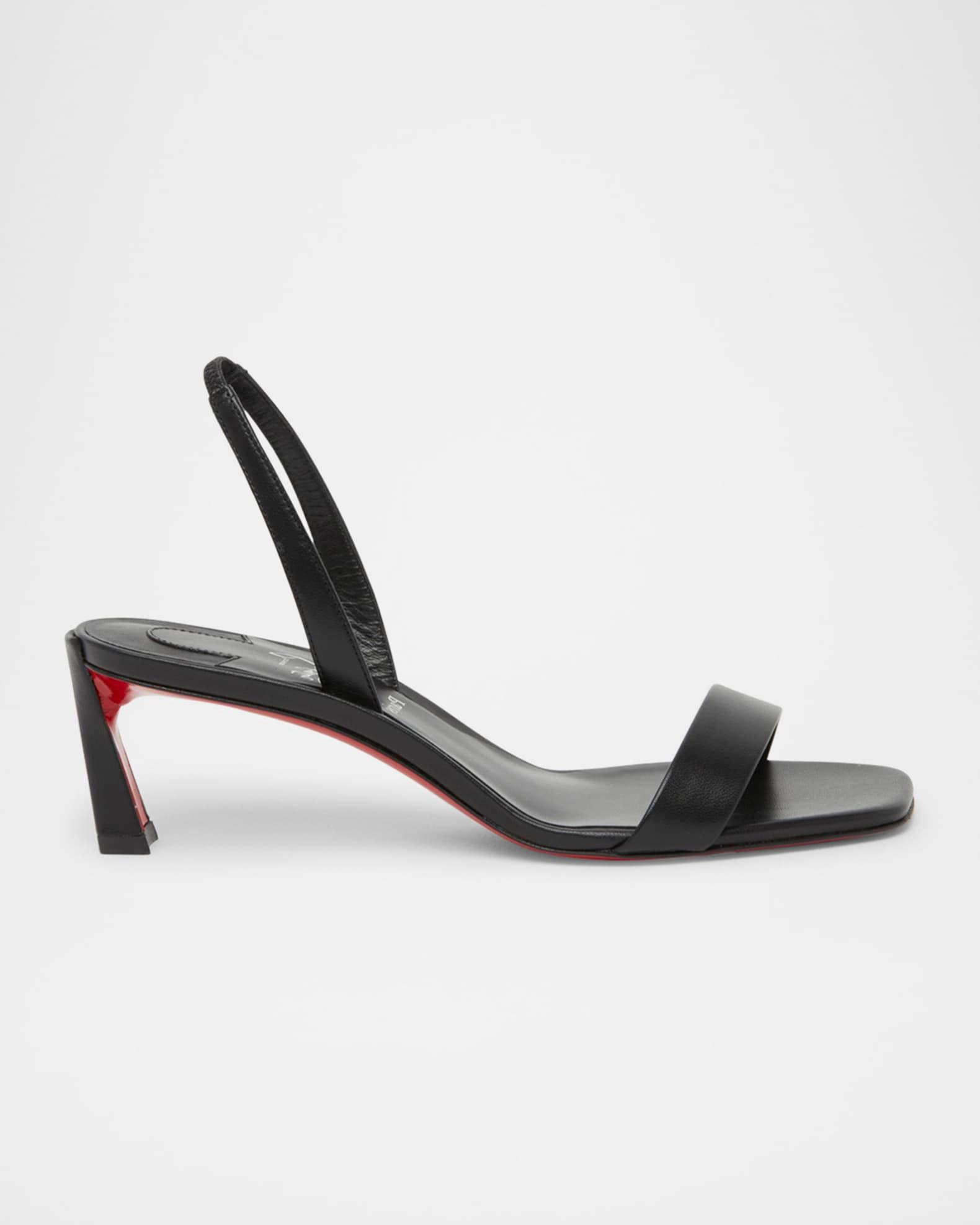 Condora Leather Red Sole Slingback Sandals Product Image