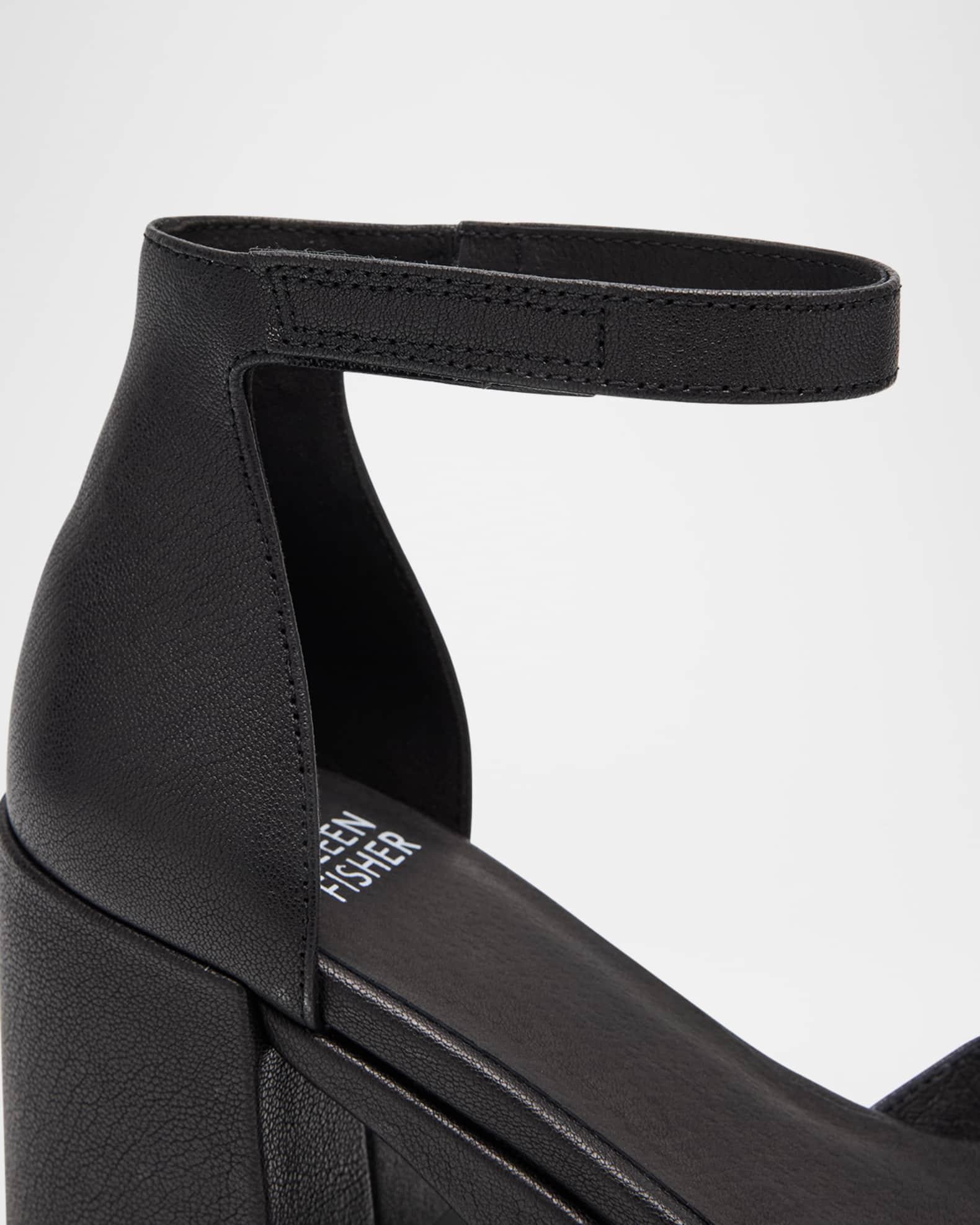 Nava Leather Grip-Strap Platform Sandals Product Image