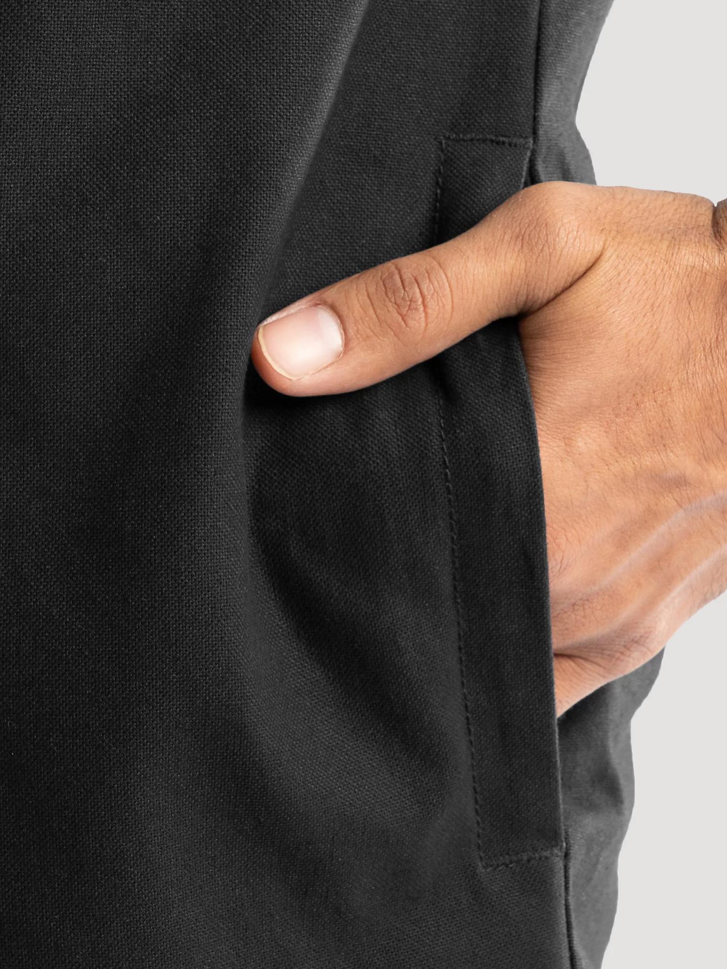 Men's Hooded Workwear Quilted Lined Shirt Jacket Caviar Product Image