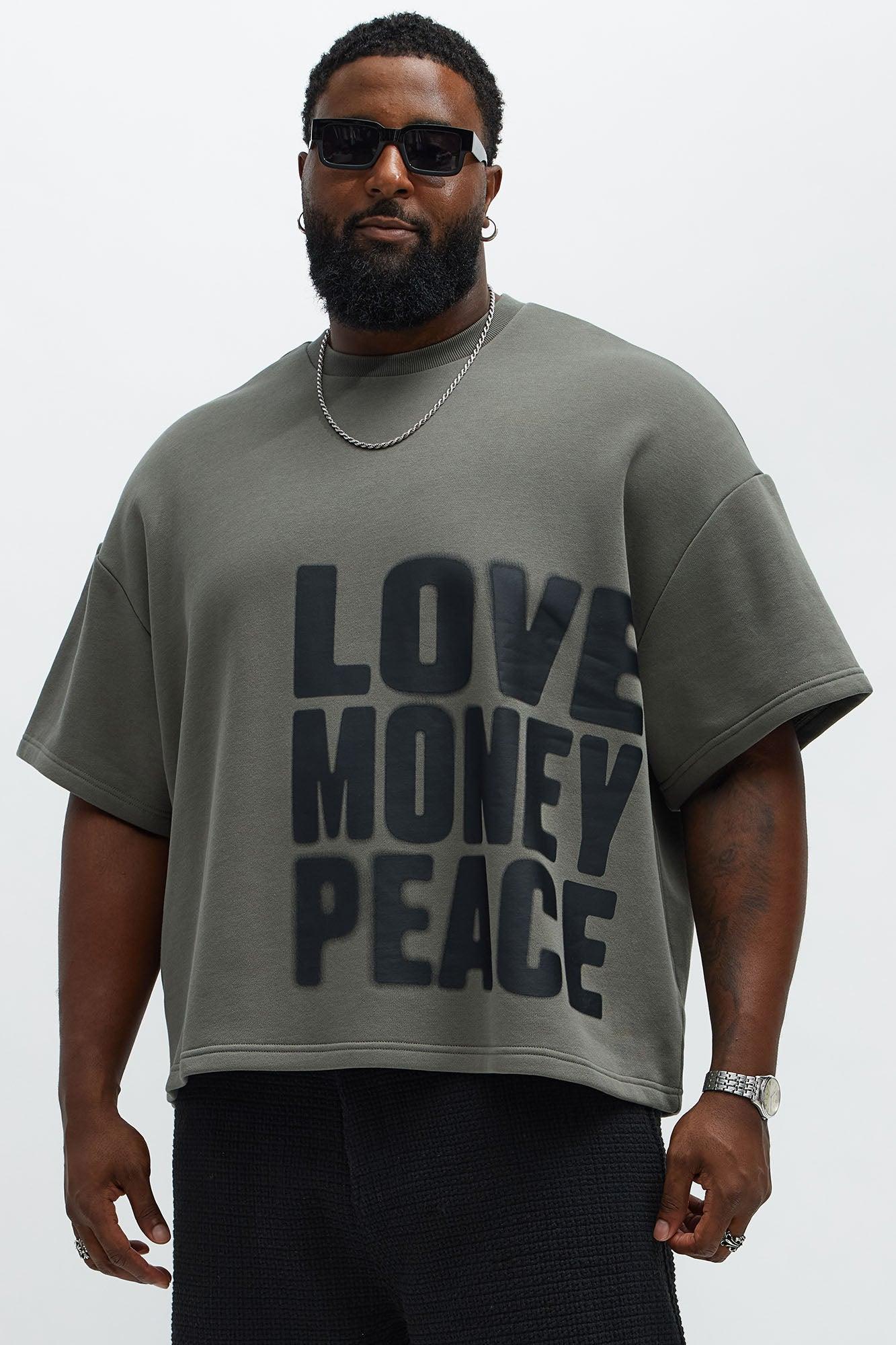 Tyson Oversized Spray Paint Short Sleeve Tee - Dark Grey Male Product Image