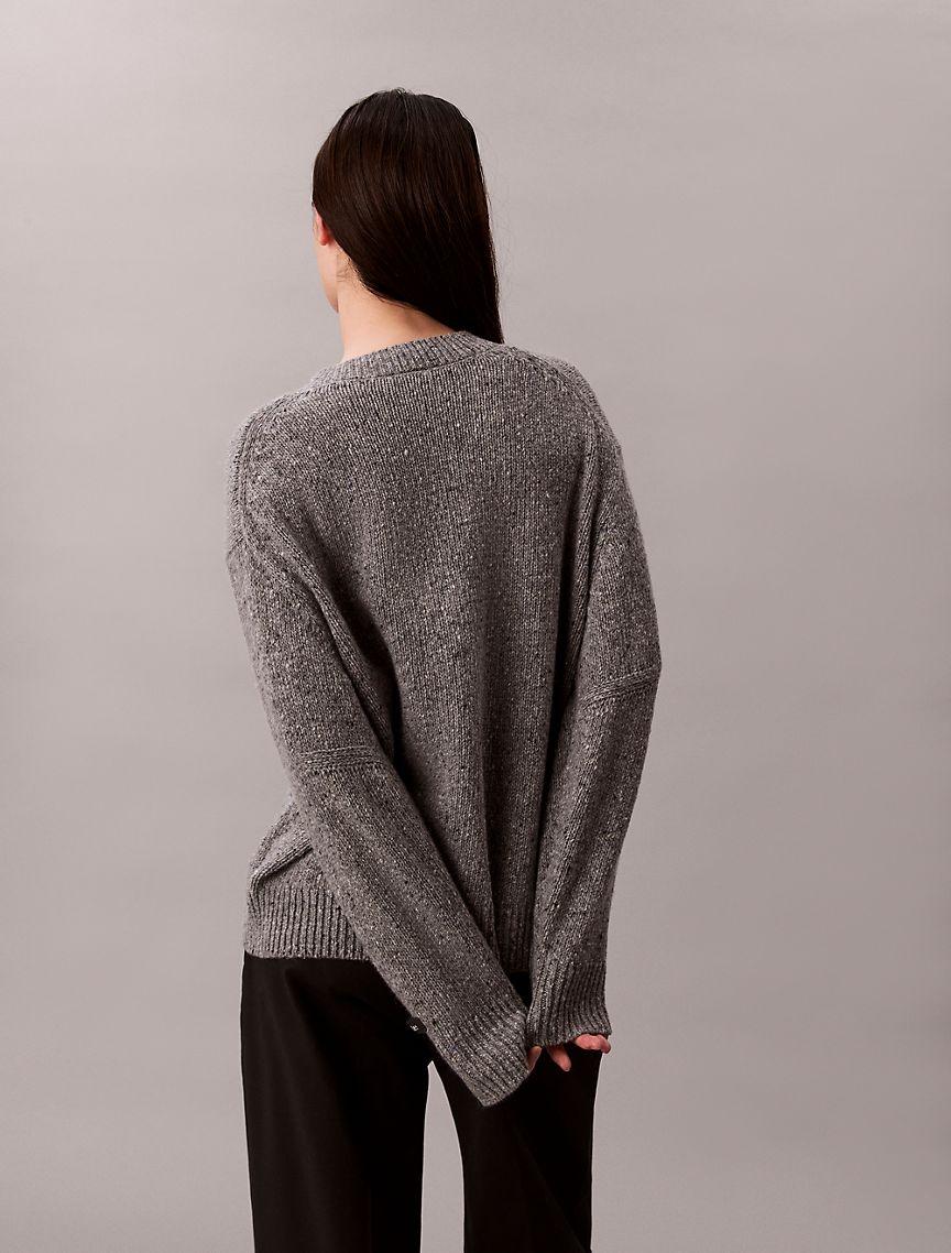 Chunky Relaxed V Neck Sweater Product Image
