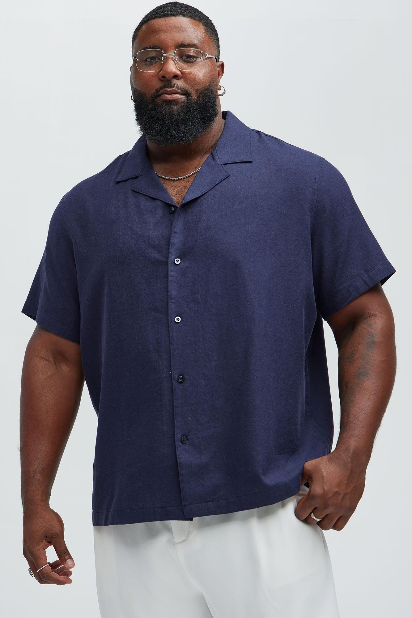 Bahamas Linen Shirt - Navy Product Image