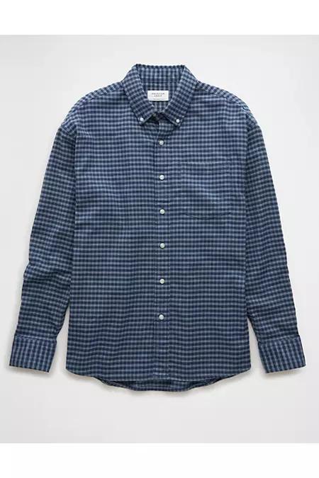 AE Everyday Plaid Flannel Button-Up Shirt Men's Product Image