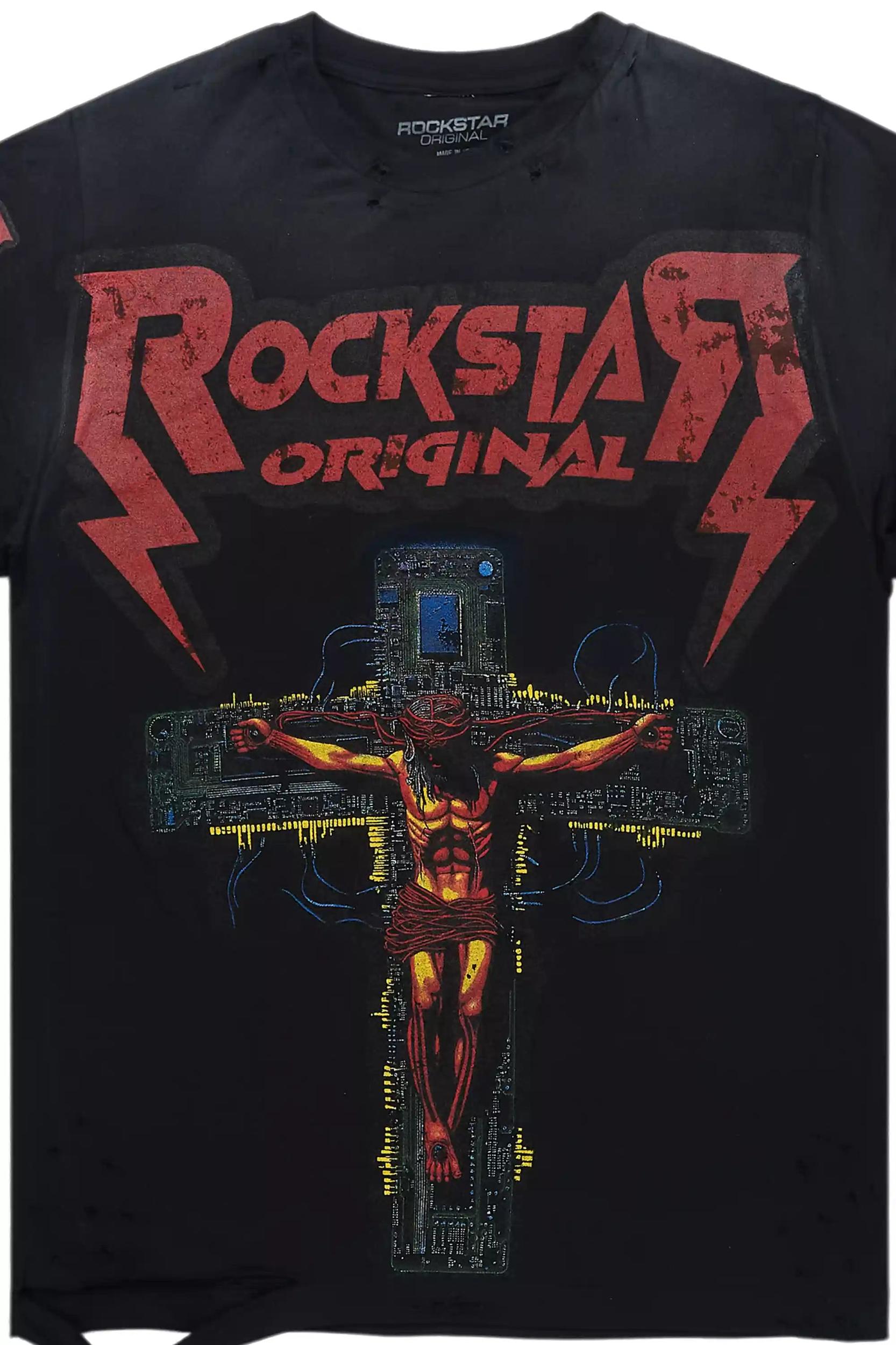 Javion Black Graphic T-Shirt Male Product Image