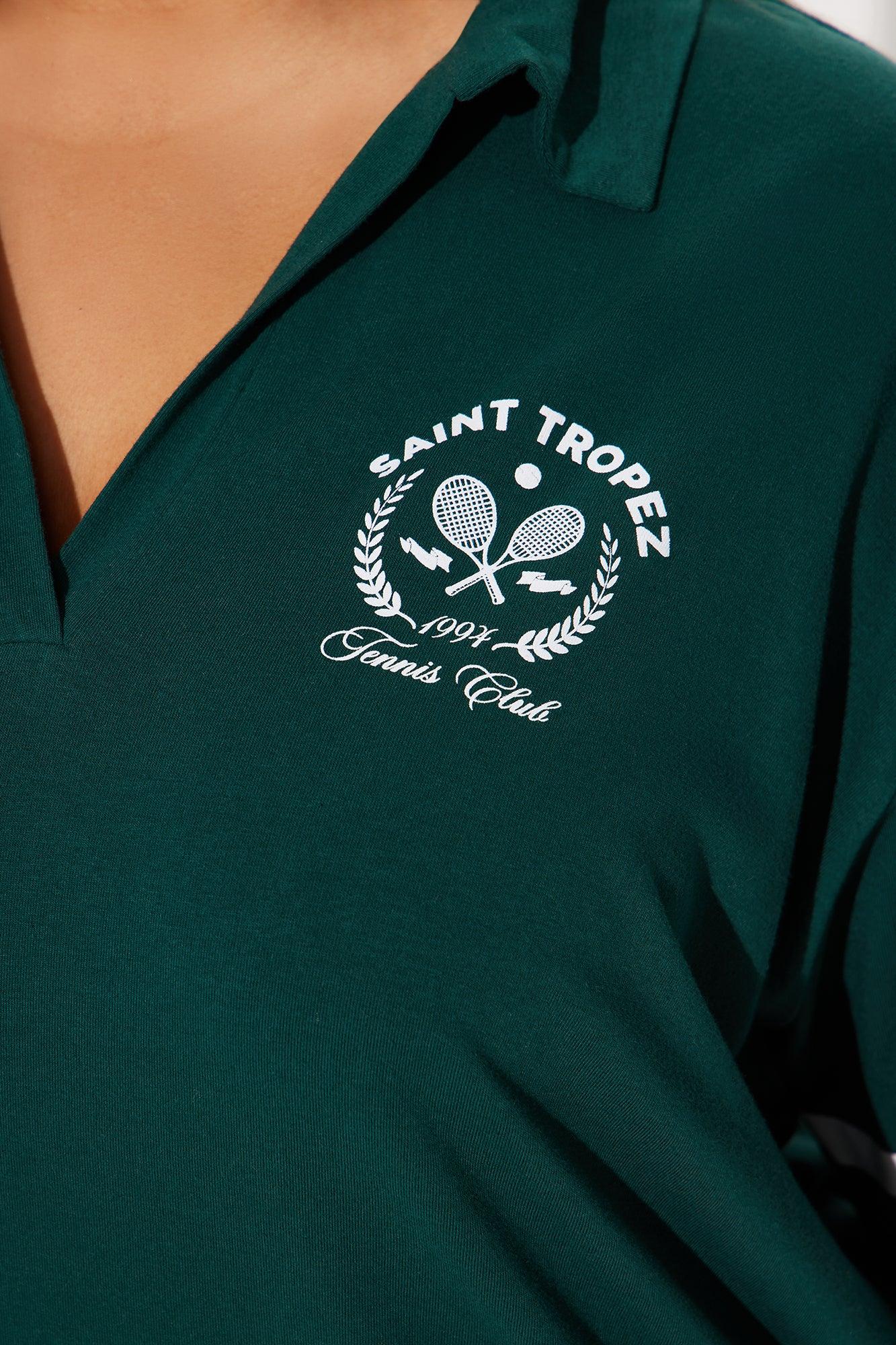 St. Tropez Tennis Club Polo Top - Hunter Product Image