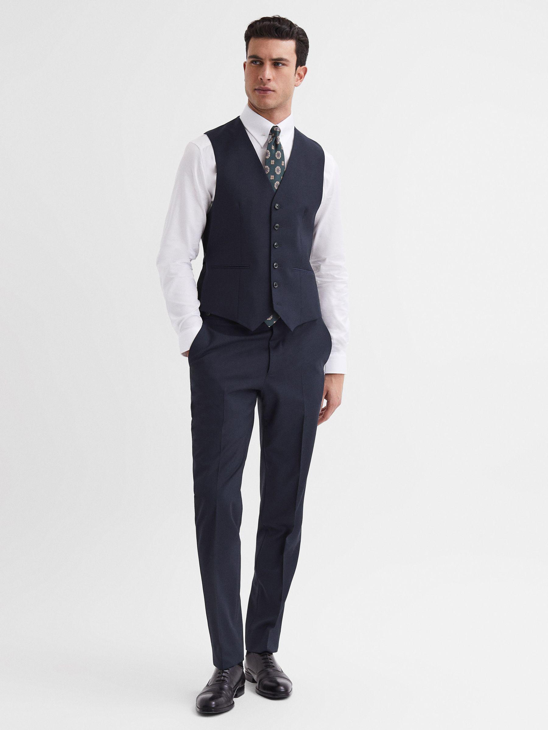 Modern Fit Travel Waistcoat in Navy Product Image