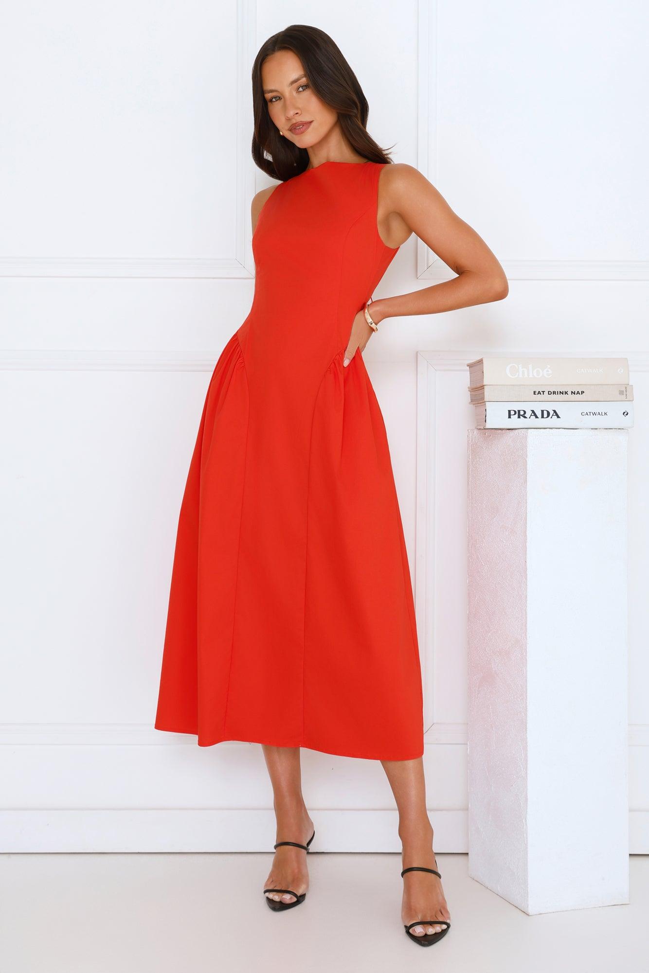 Style Spectacular Midi Dress Orange Product Image