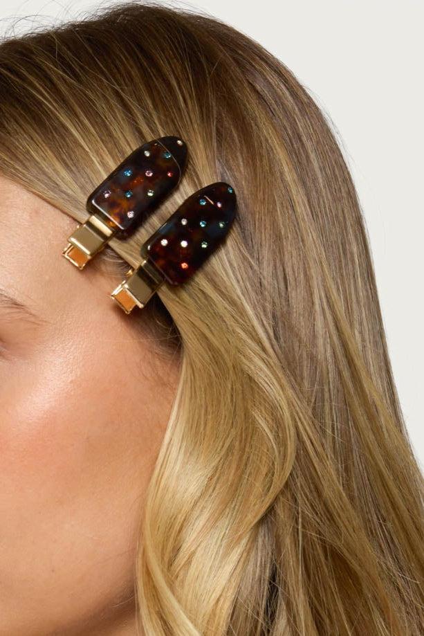 Rhinestone Creaseless Hair Clip Pack Product Image