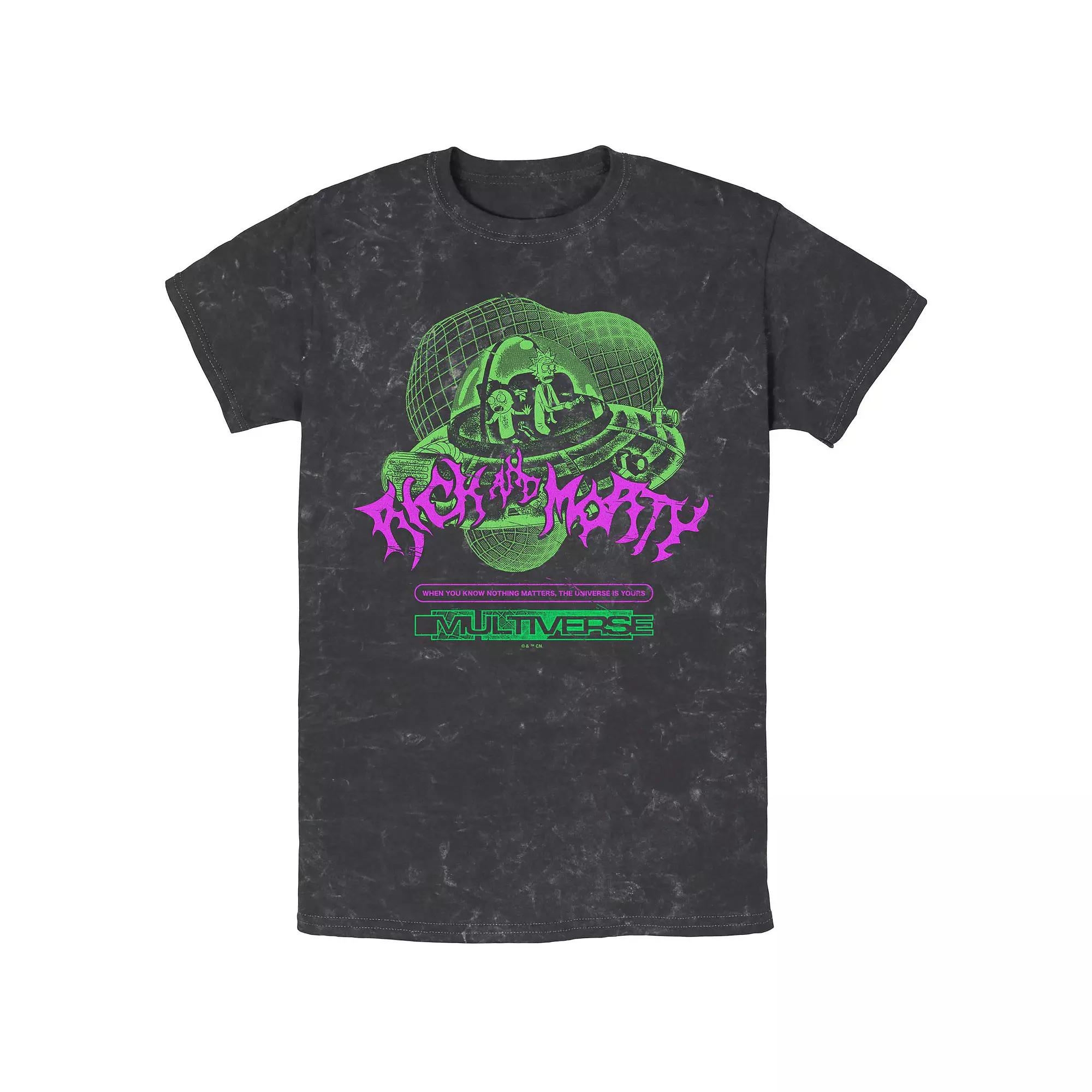 Men's Rick And Morty Multiverse Mineral Wash Graphic Tee,  Product Image