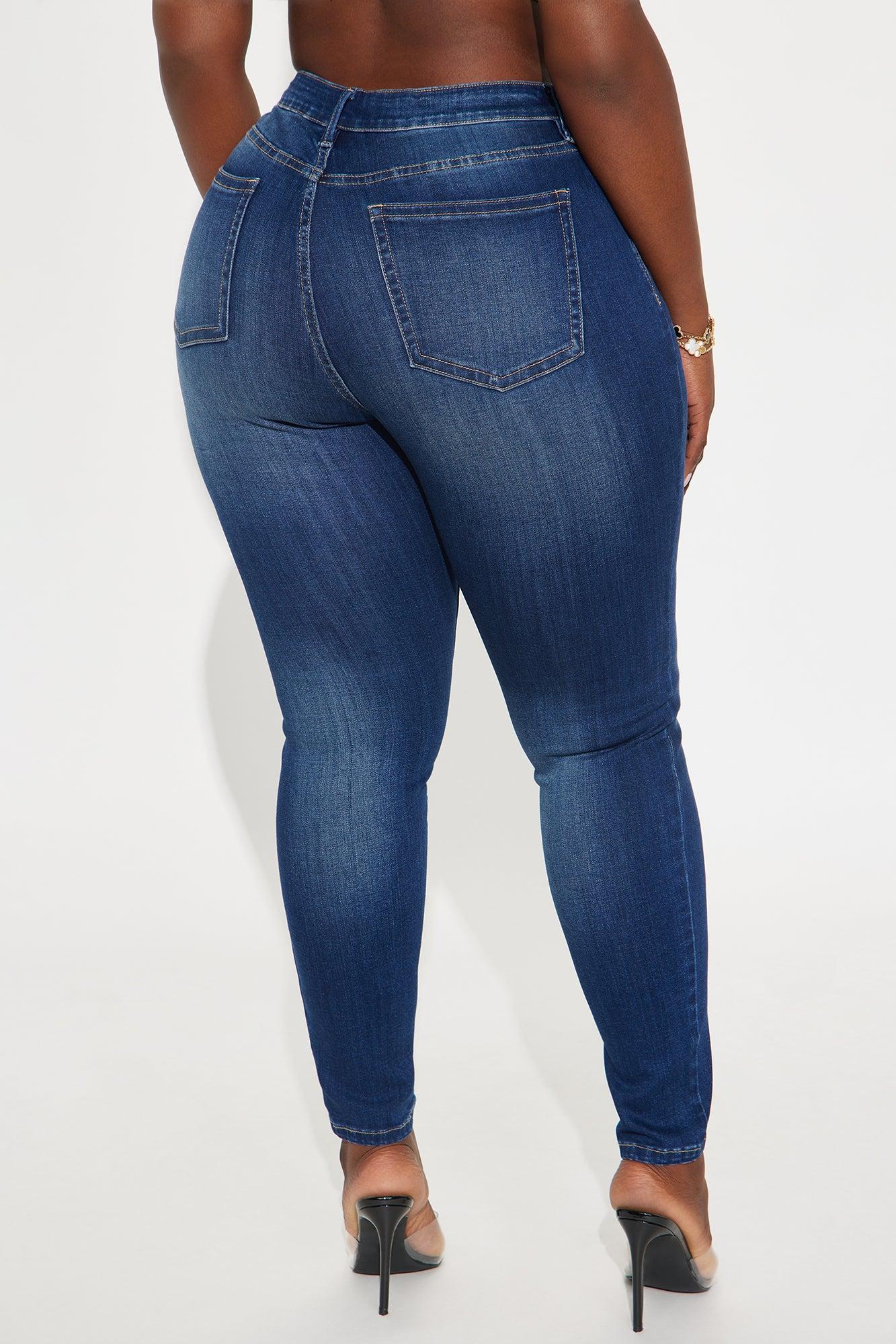 Do My Best Premium Low Waist Skinny Jeans - Dark Wash Female Product Image